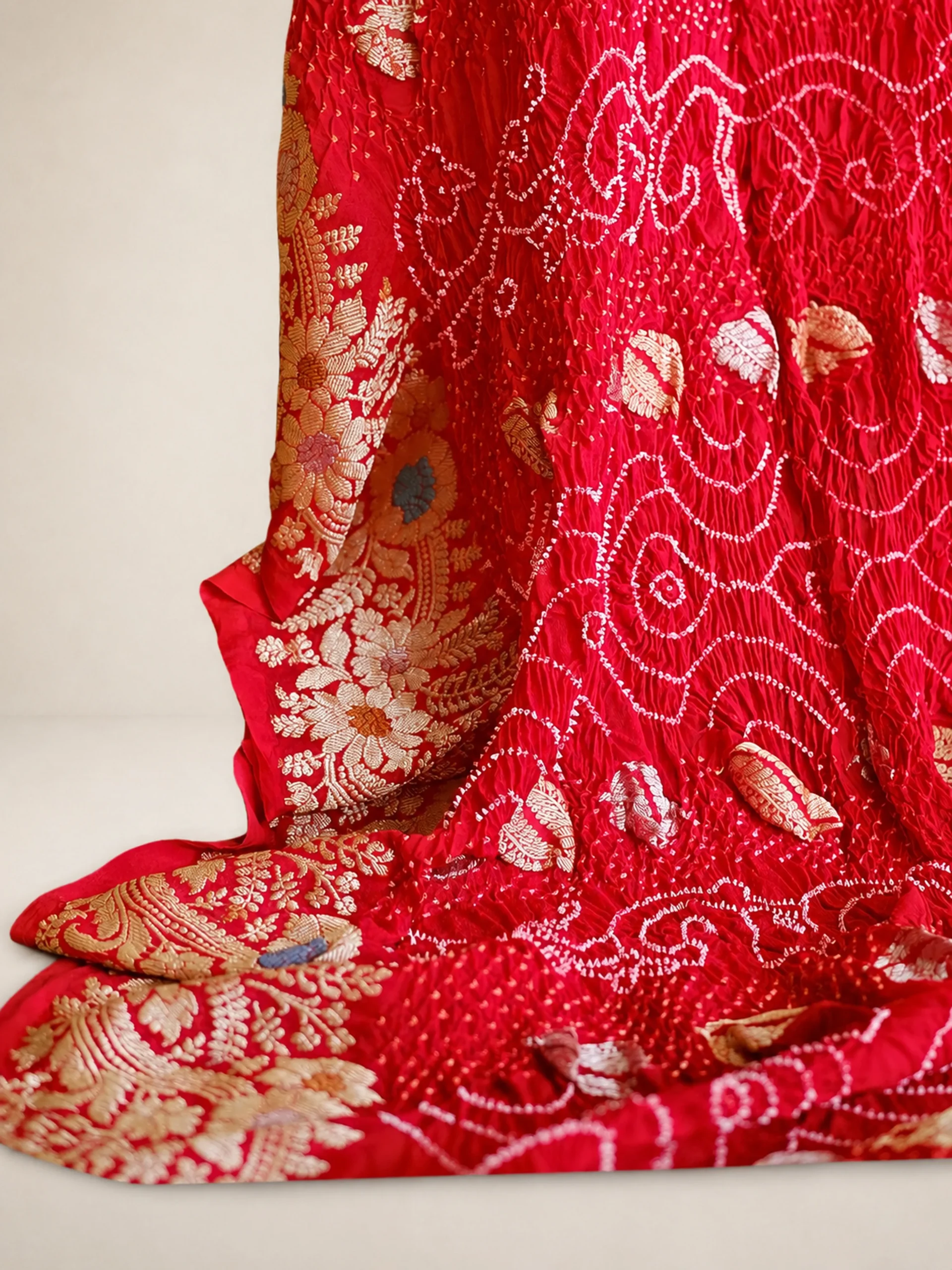Traditional Kutch Bandhani Saree in Pure Georgette