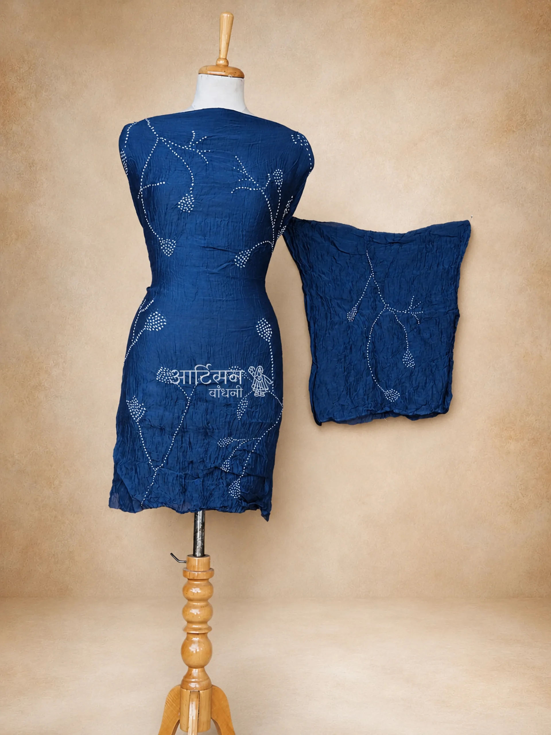 The Azure Collection Pure Chanderi Cotton Silk Fabric
