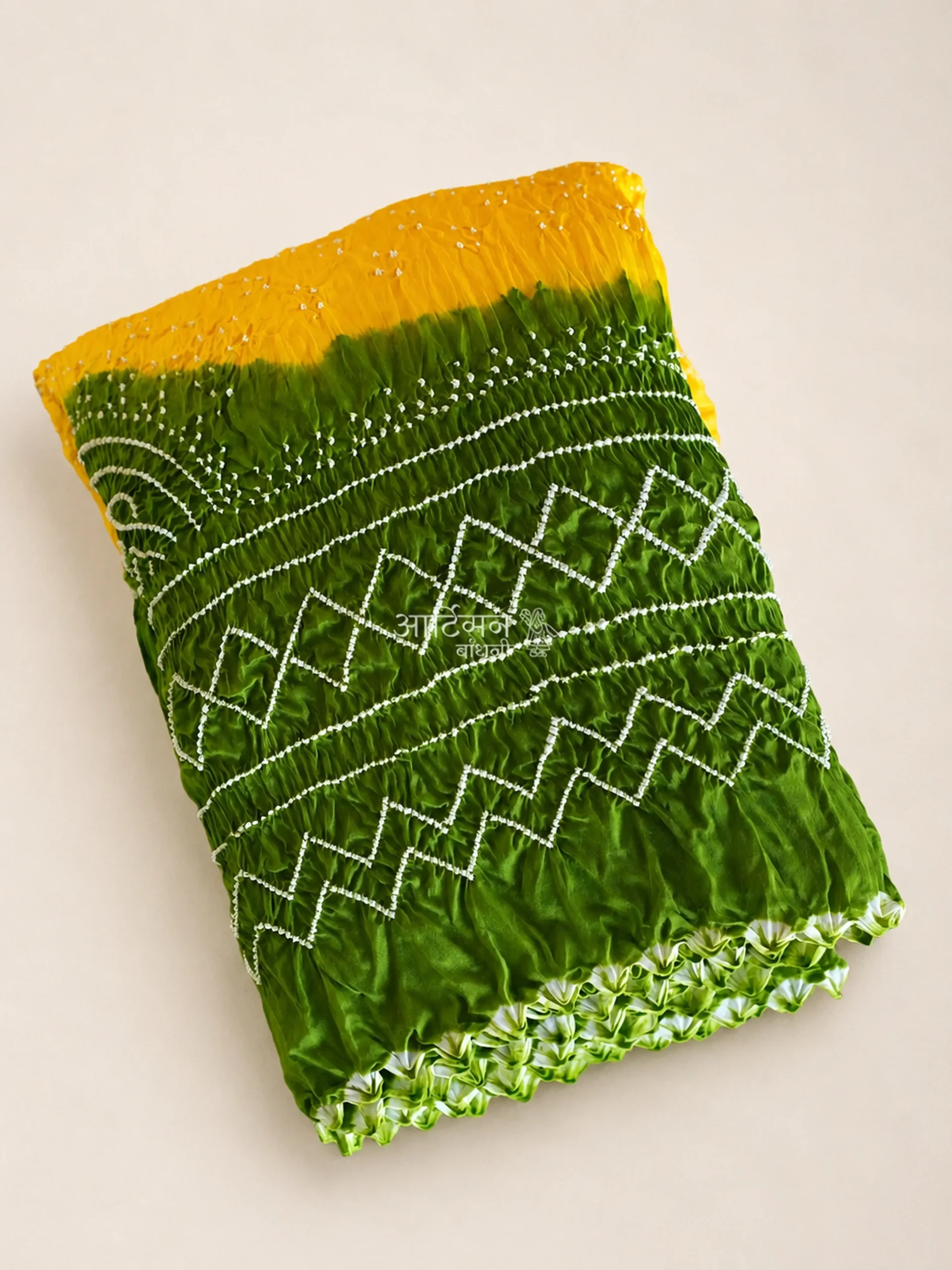 Heritage Bandhani Saree in Chanderi Cotton Silk