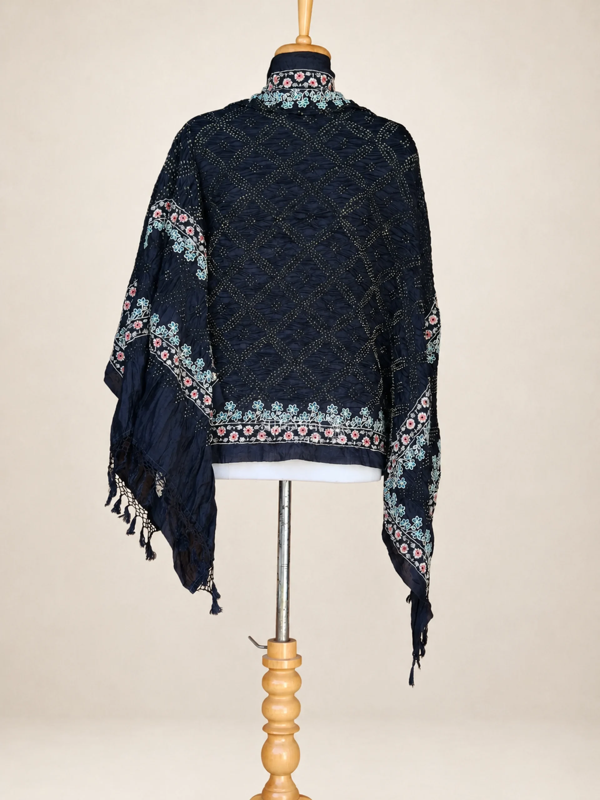 Slow Fashion Luxury - GI Certified Munga Silk Bandhani Dupatta