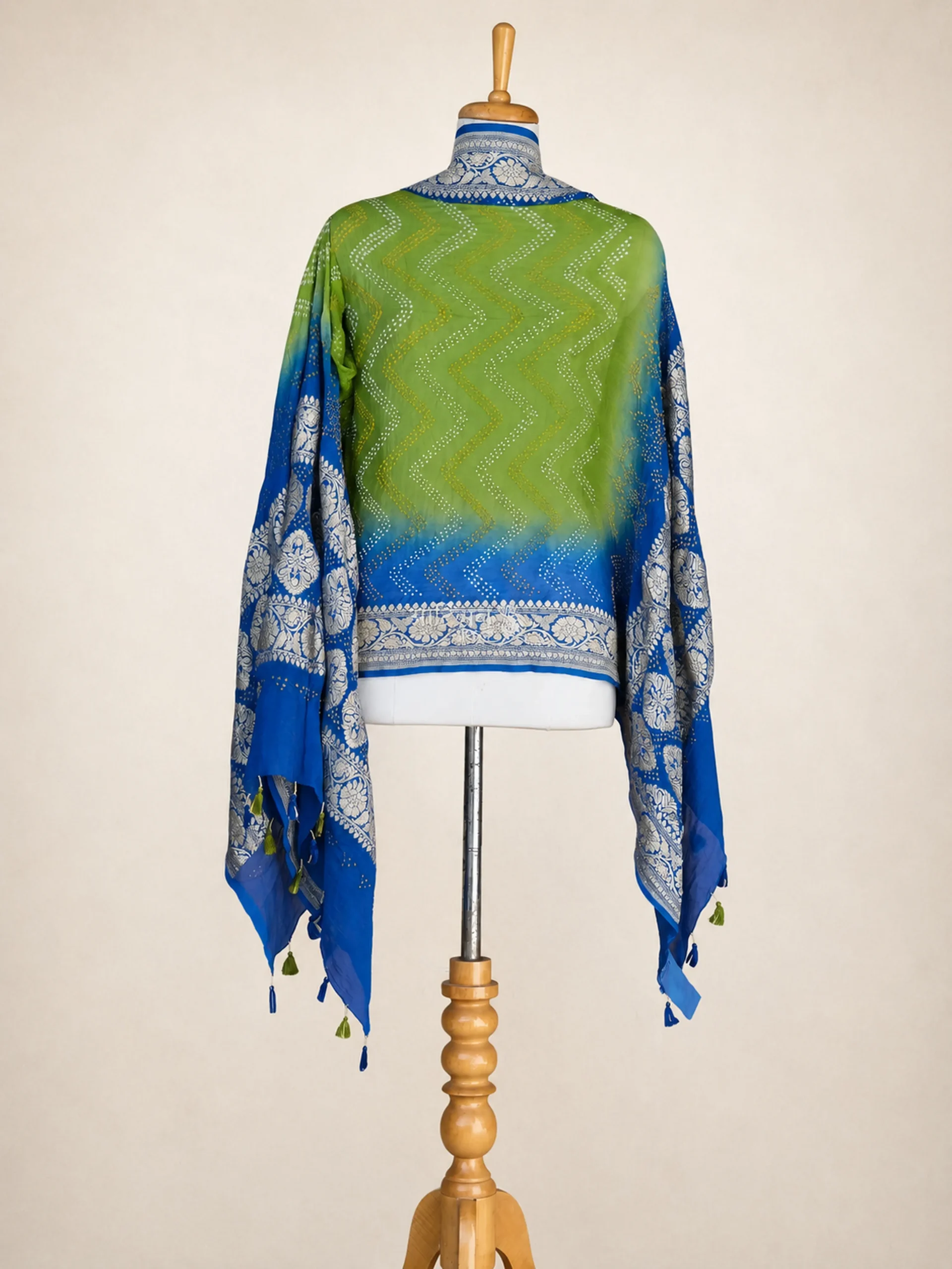 Baarish - Fine Micro-Tied Pure Chiffon Georgette Dupatta
