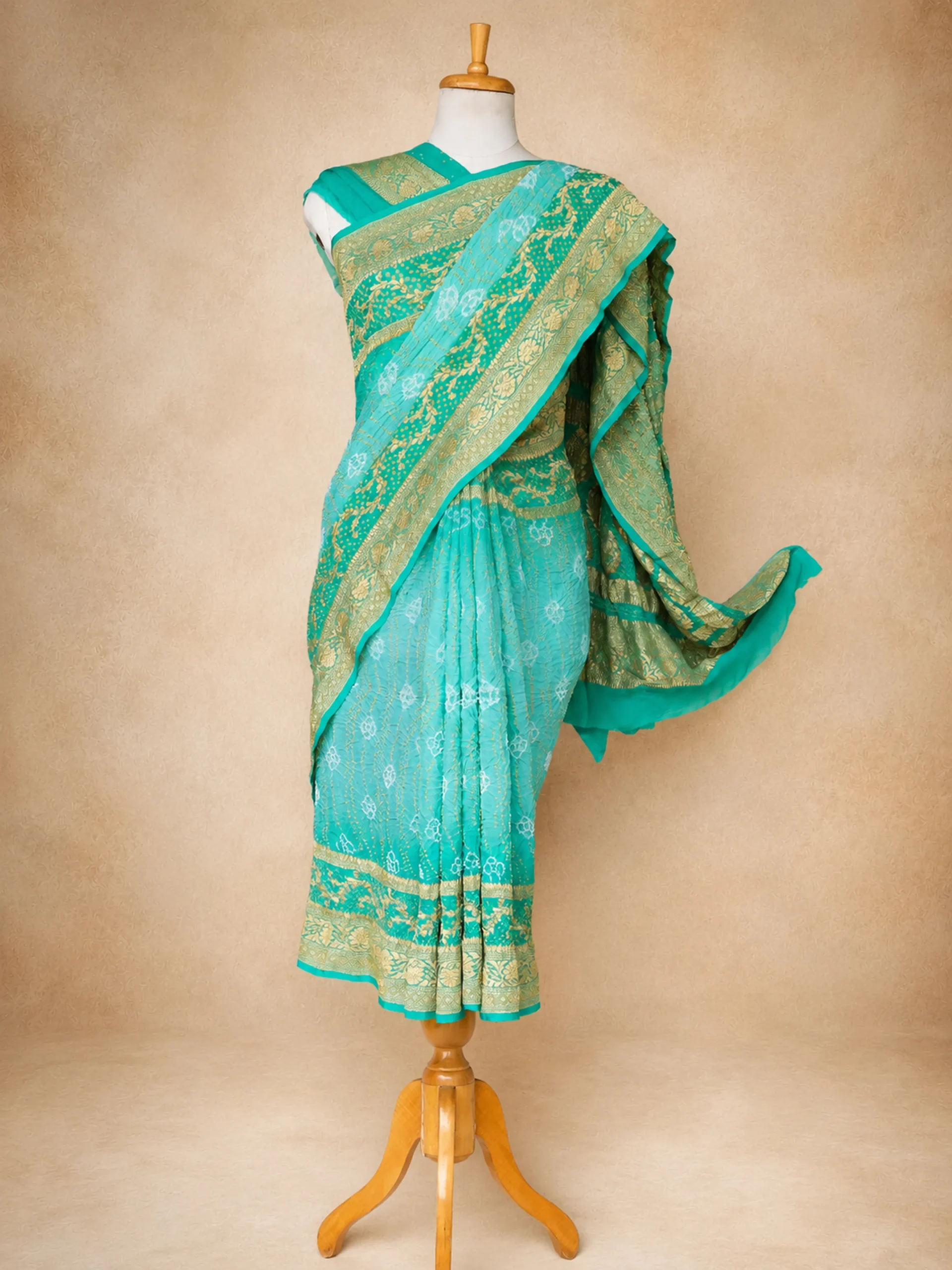 Authentic Heritage Bandhani on Georgette