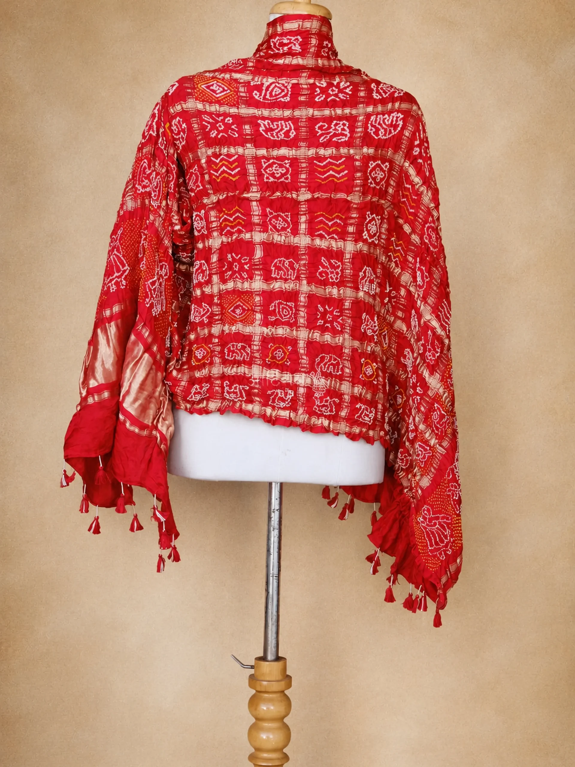 Authentic Rai Bandhani Gaji Silk Dupatta