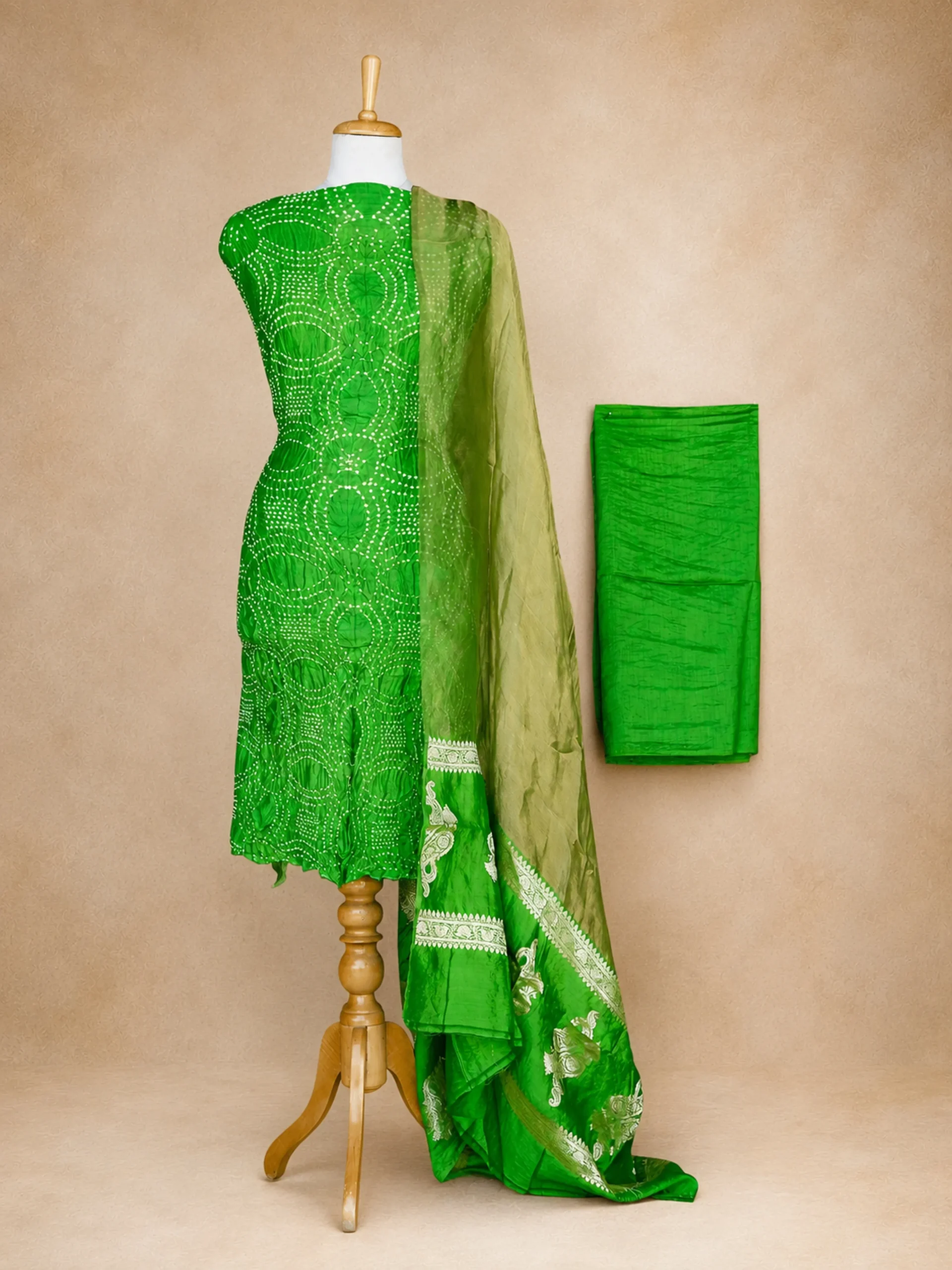 Pure Katan Silk in Luxurious Green Hues