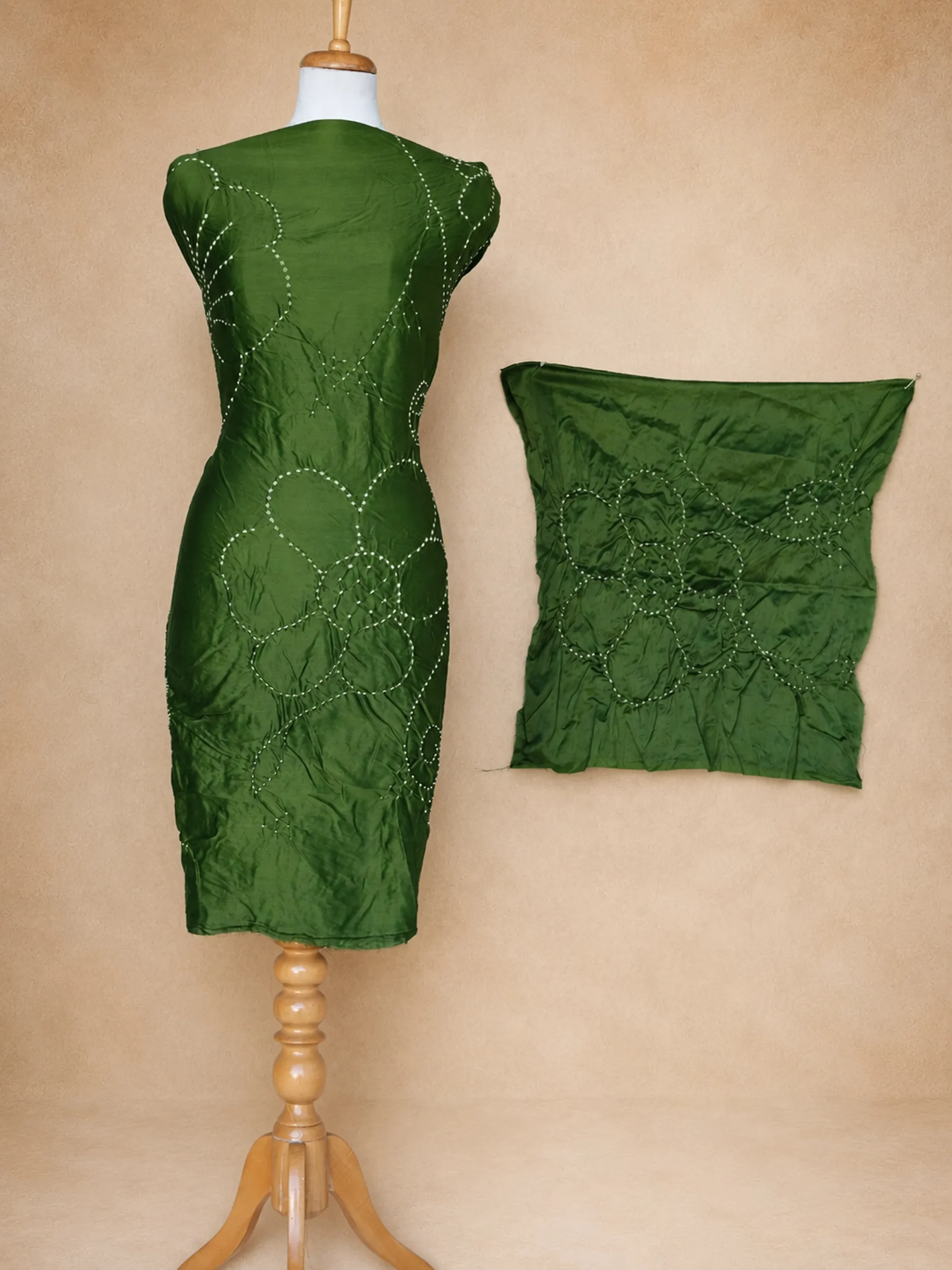 Contemporary Mint Chanderi Silk-Cotton Top Material