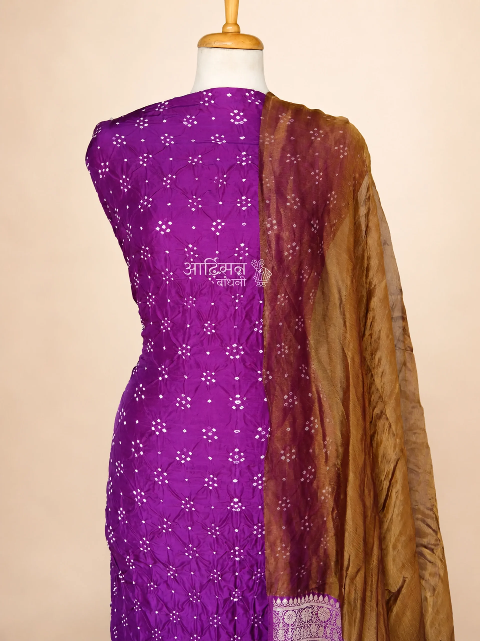 Luxury Pure Chanderi Silk Dress Material Set – Artisanal Tussar Edition