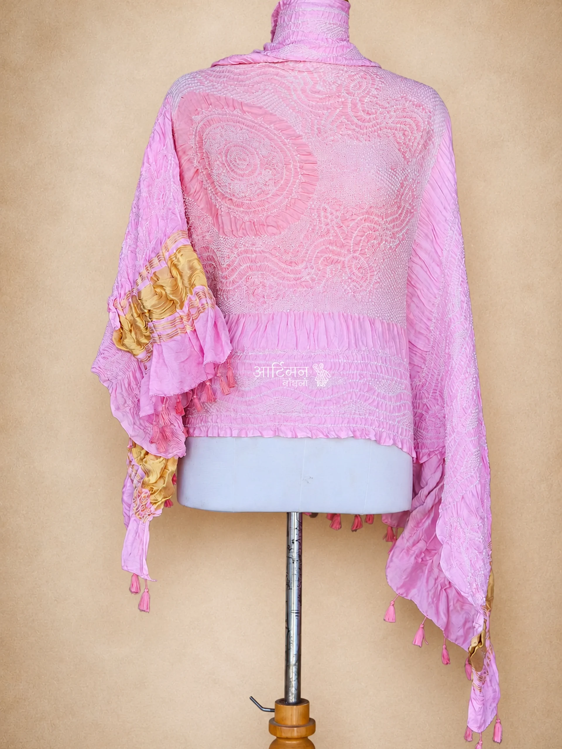 Elegant Gaji Silk Bandhani Dupatta