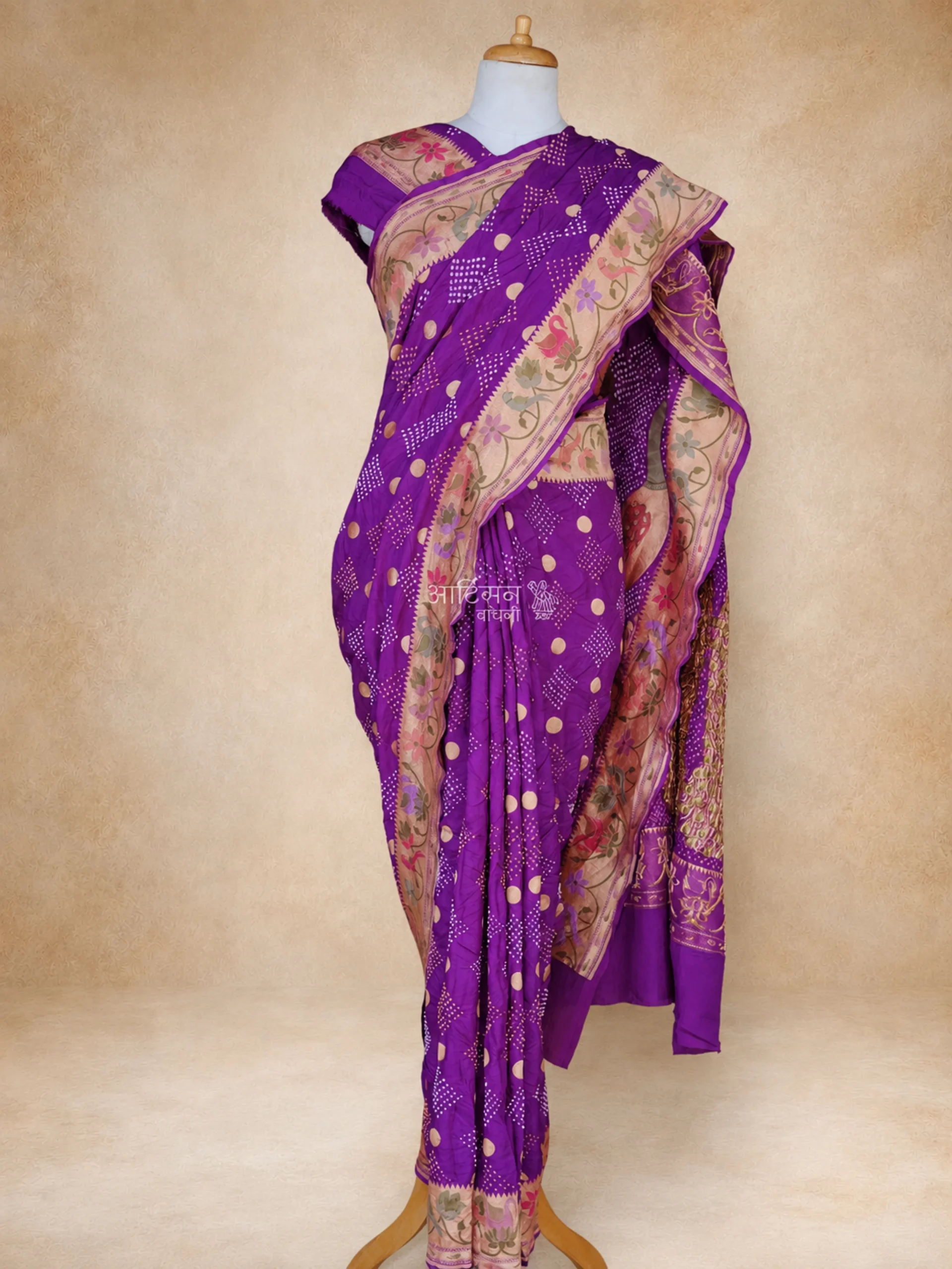 Handwoven Gold Zari Banarasi Saree