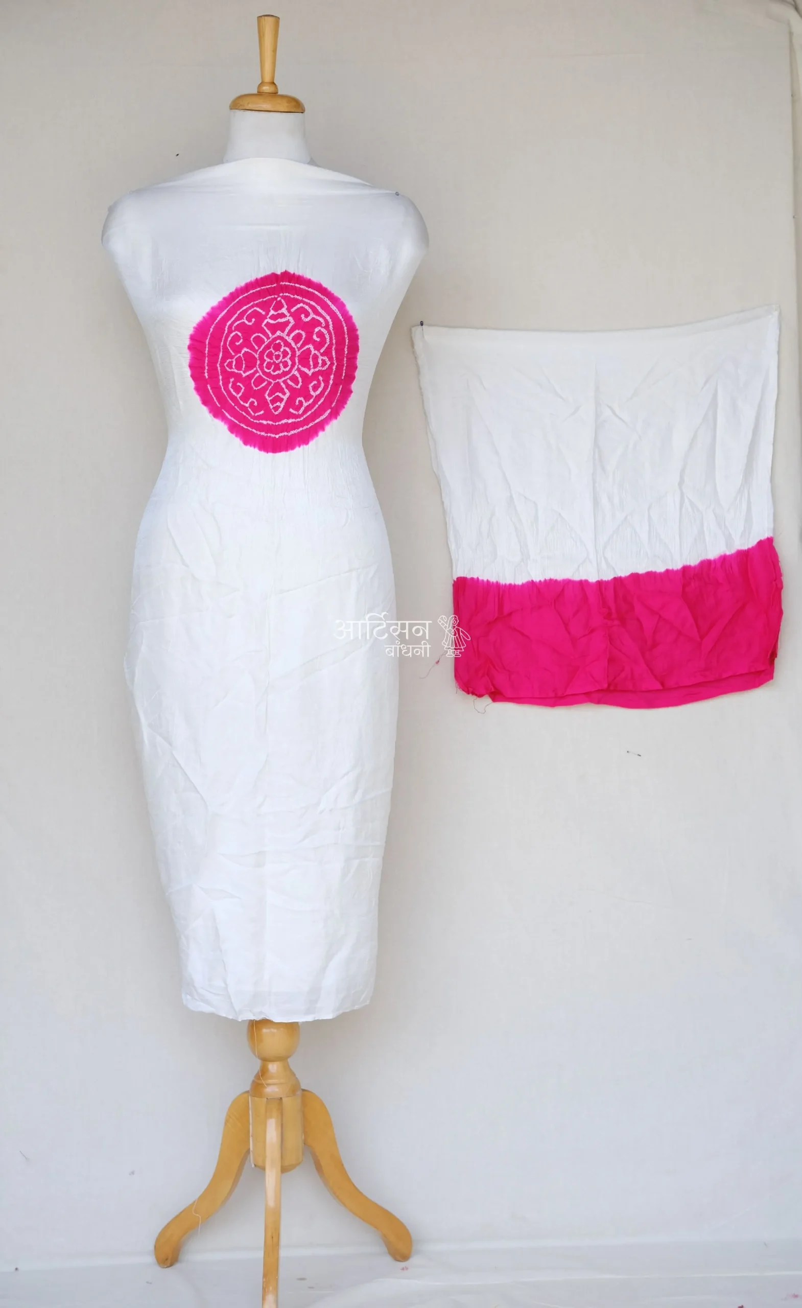 Handcrafted Pure Chanderi Cotton Silk Suit Fabric