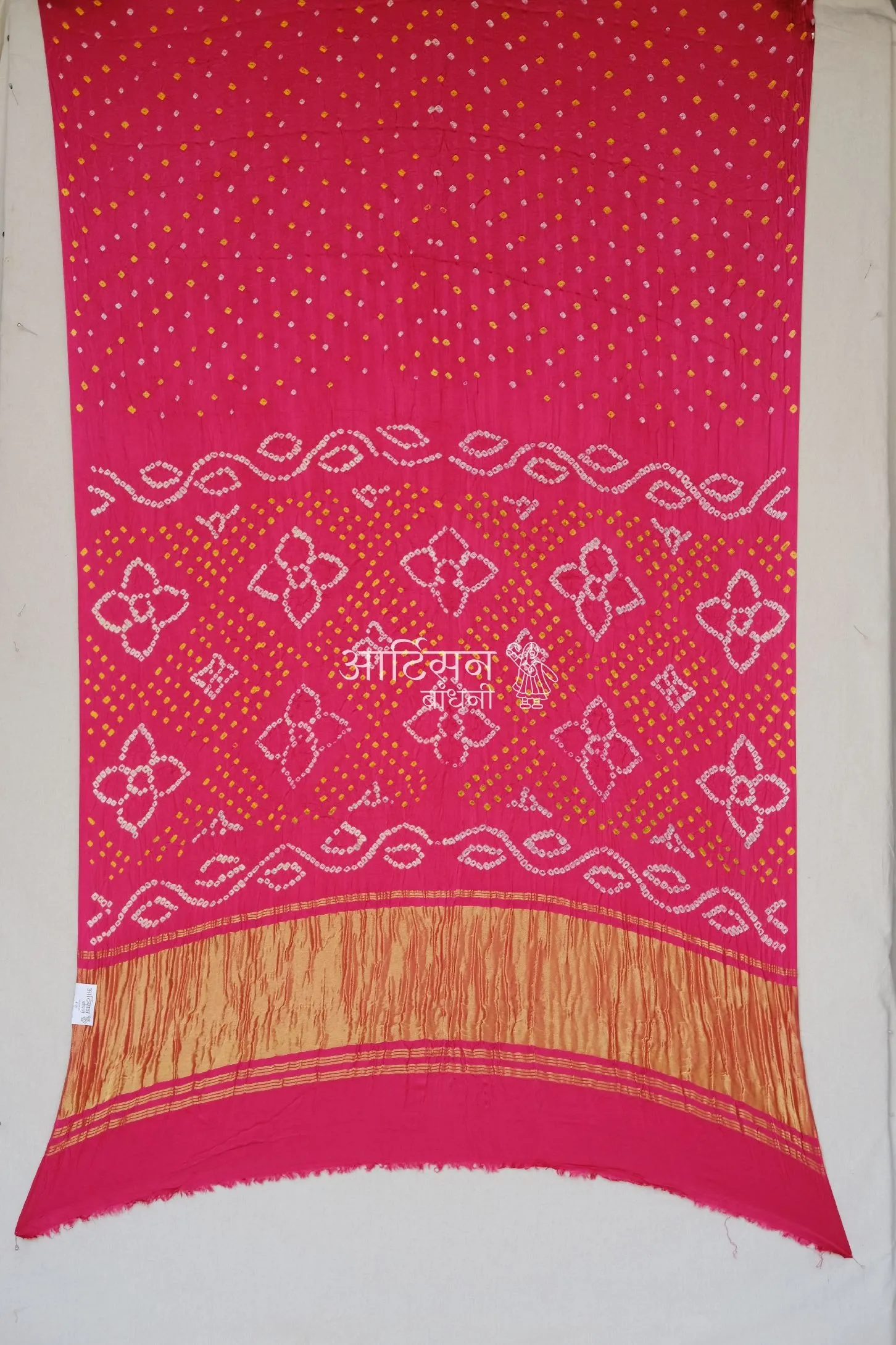 Modal Silk Saree with Traditional Bandhani Art