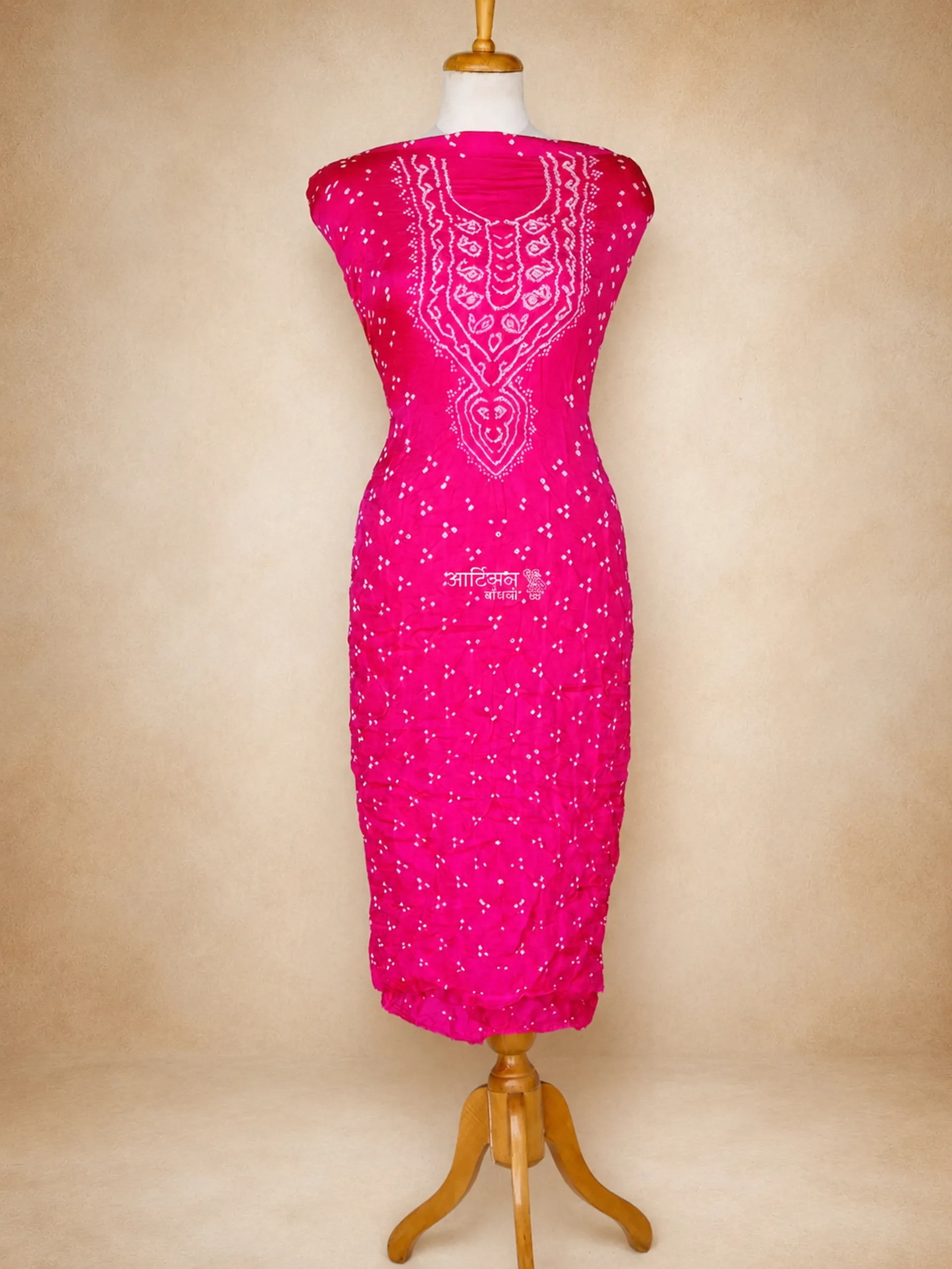 The Blossom Collection – Pure Gaji Silk Dress Material in Shades of Pink