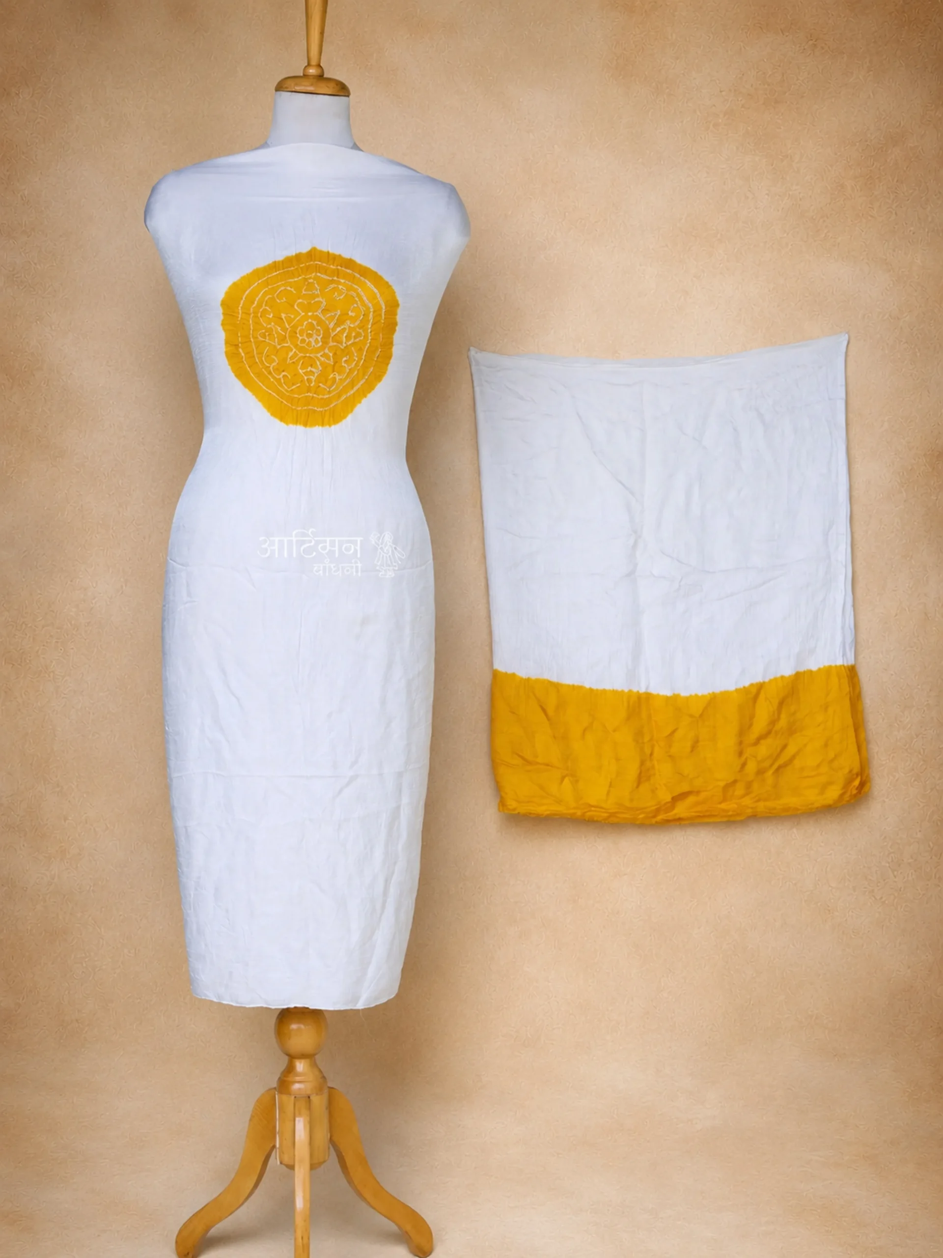 The Saffron Pearl Collection – Pure Gaji Silk Suit Fabric