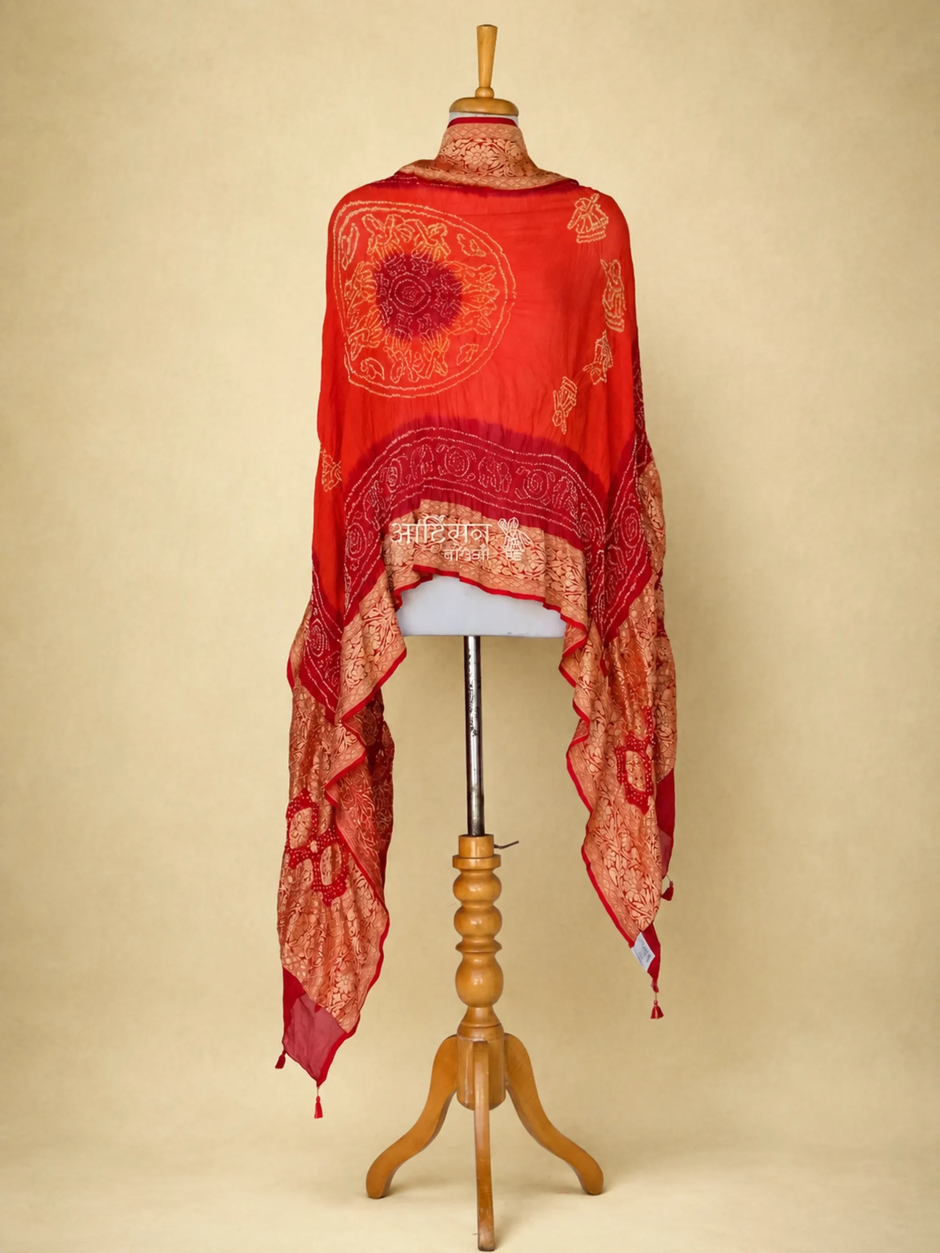 Baarish - Fine Micro-Tied Pure Chiffon Georgette Dupatta