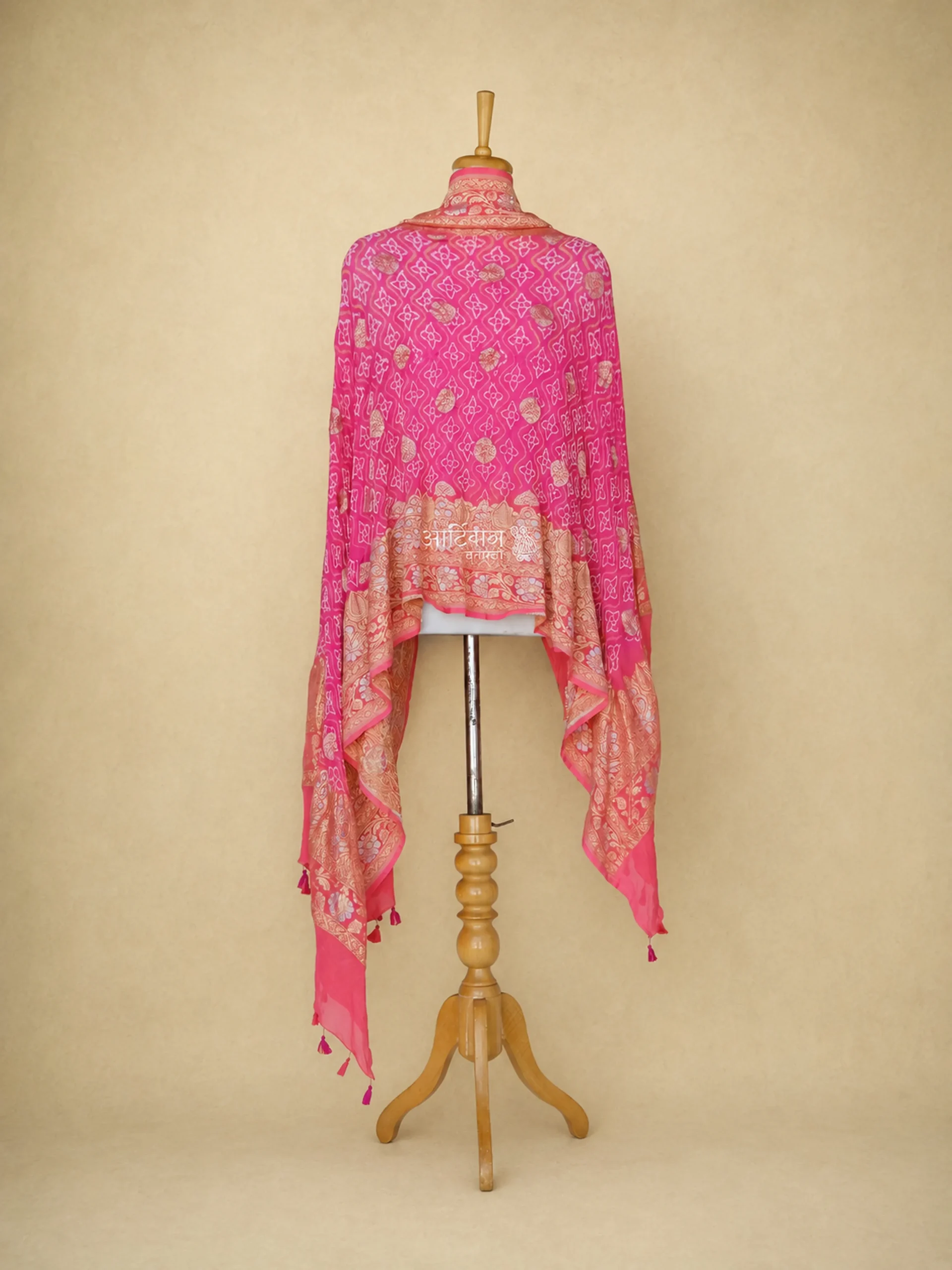 Noorani - Shaded Pure Chiffon Georgette Bandhani Dupatta