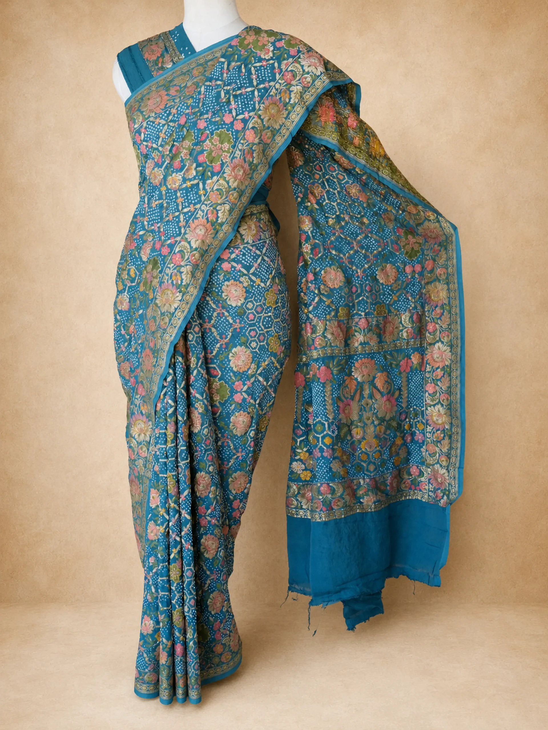 Luxury Heritage Bandhani Creation in Georgette