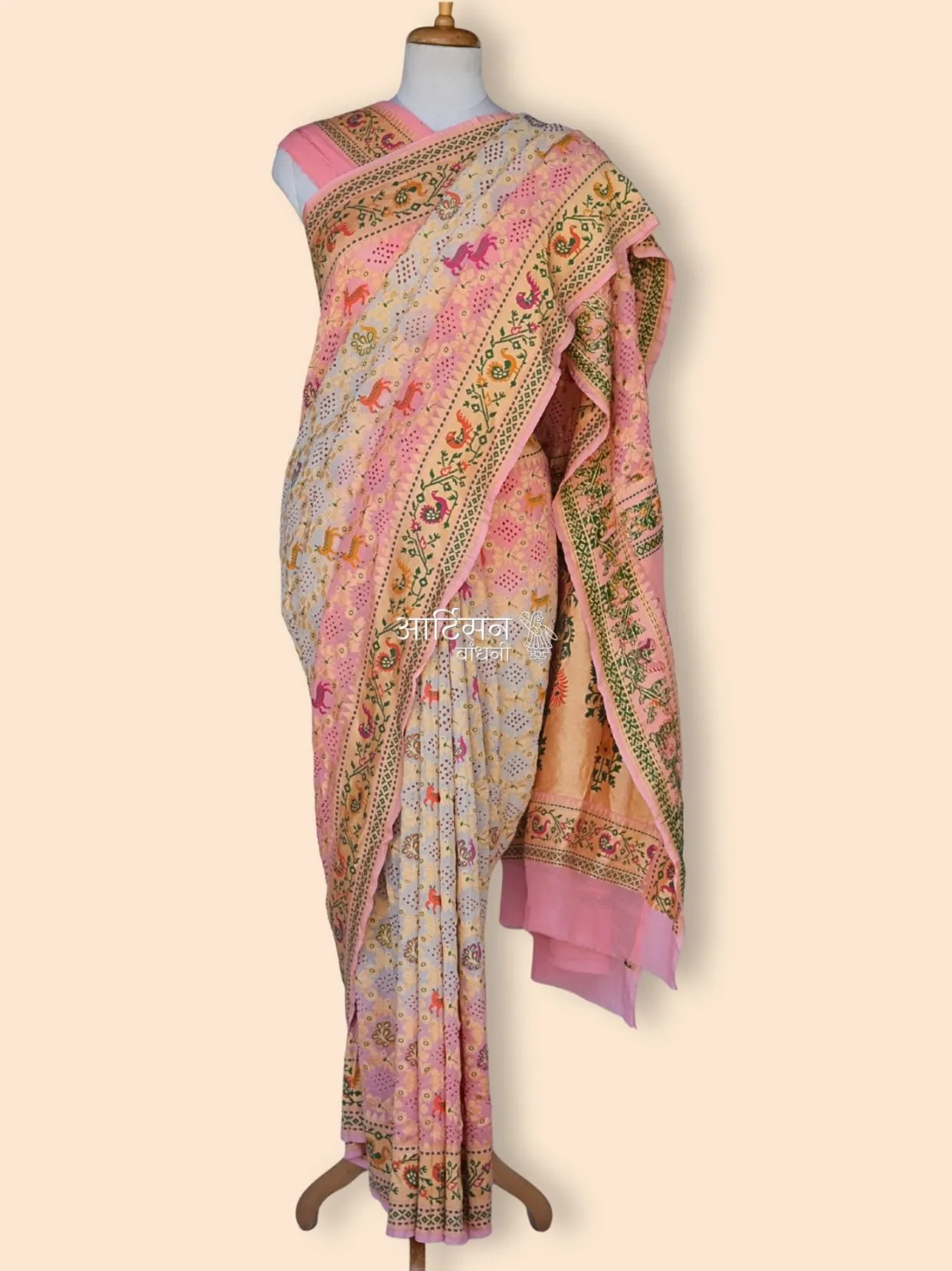 Fine Hand Tied Bandhani Saree in Pure Georgette