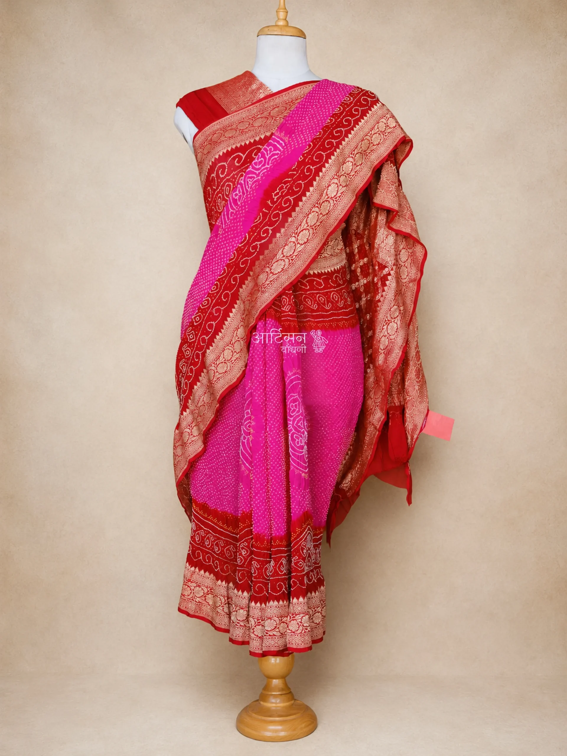 Elegant Bandhani Saree in Pure Georgette