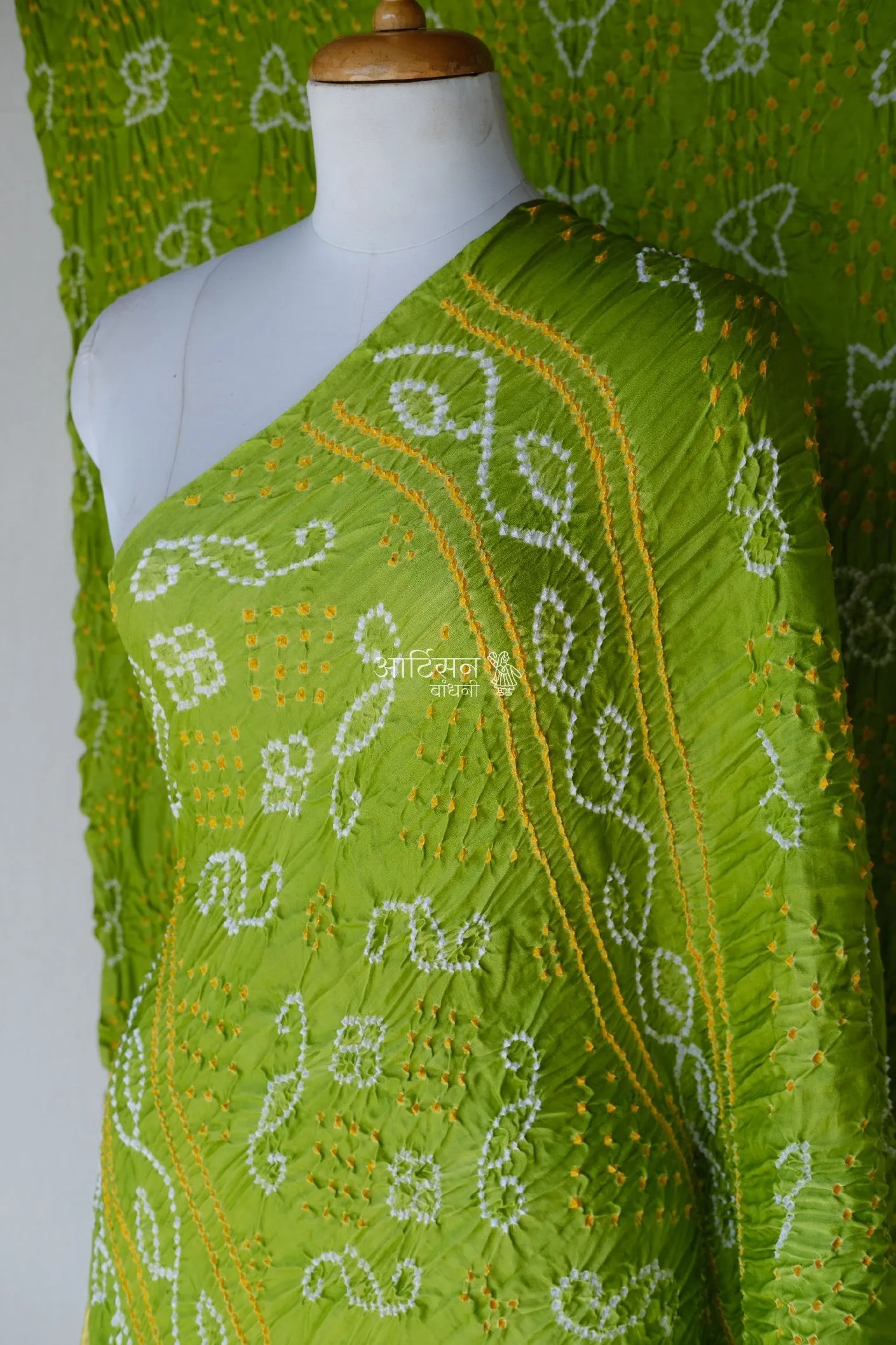 Premium Heritage Bandhani Saree in Pure Gaji Silk