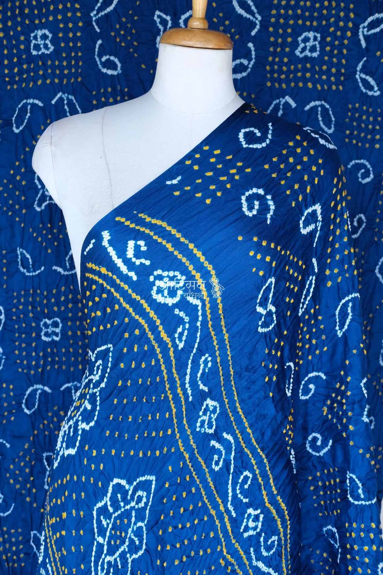Traditional Kutch Bandhani Saree in Pure Gaji Silk