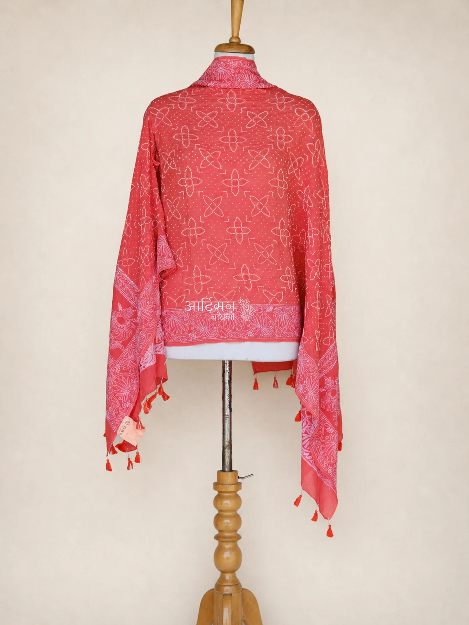 Pure Chiffon Georgette Bandhani Lakhnavi Dupatta - Fusion Craft Online