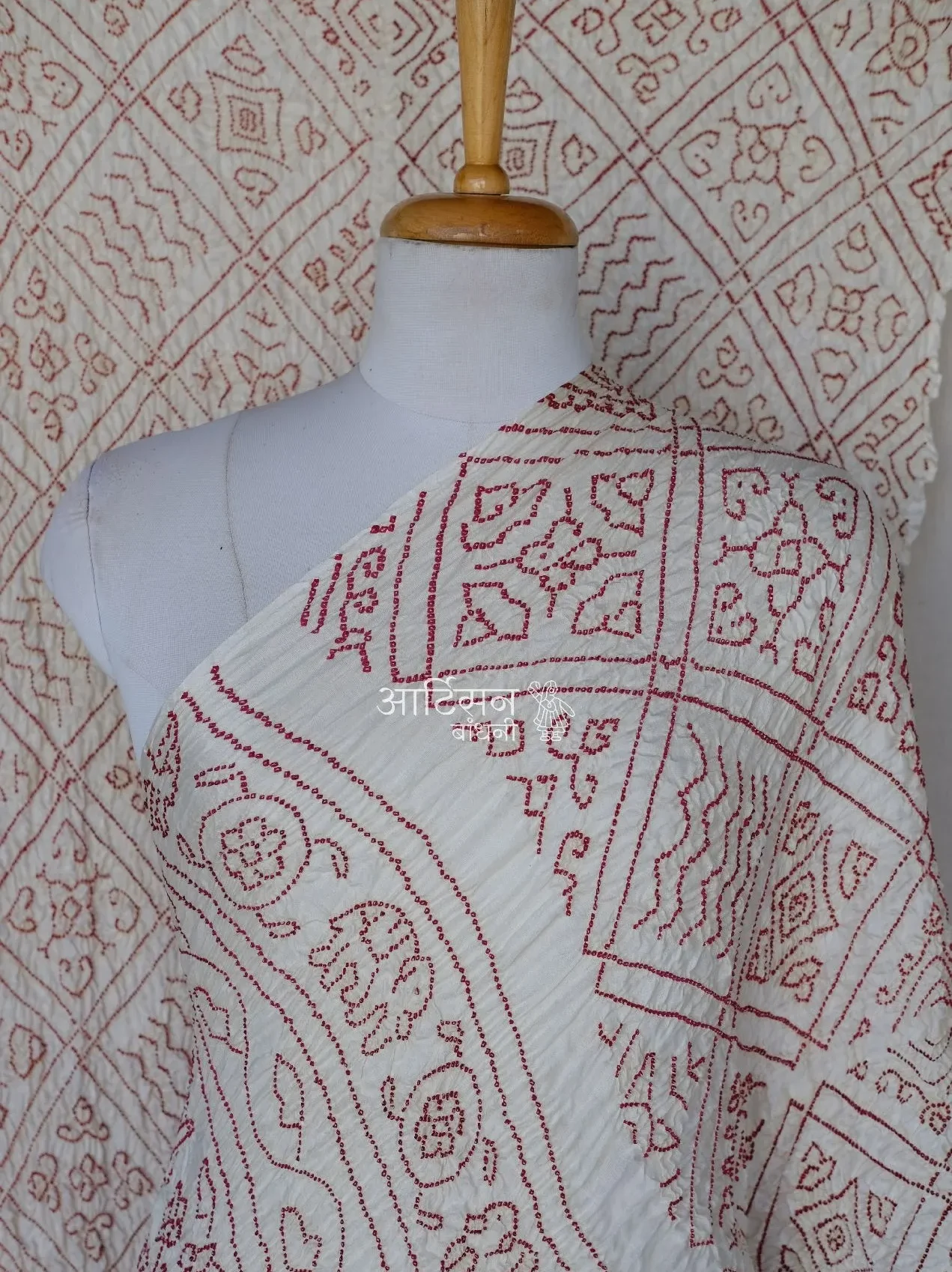 Rai Bandhani Saree in Pure Gaji Silk