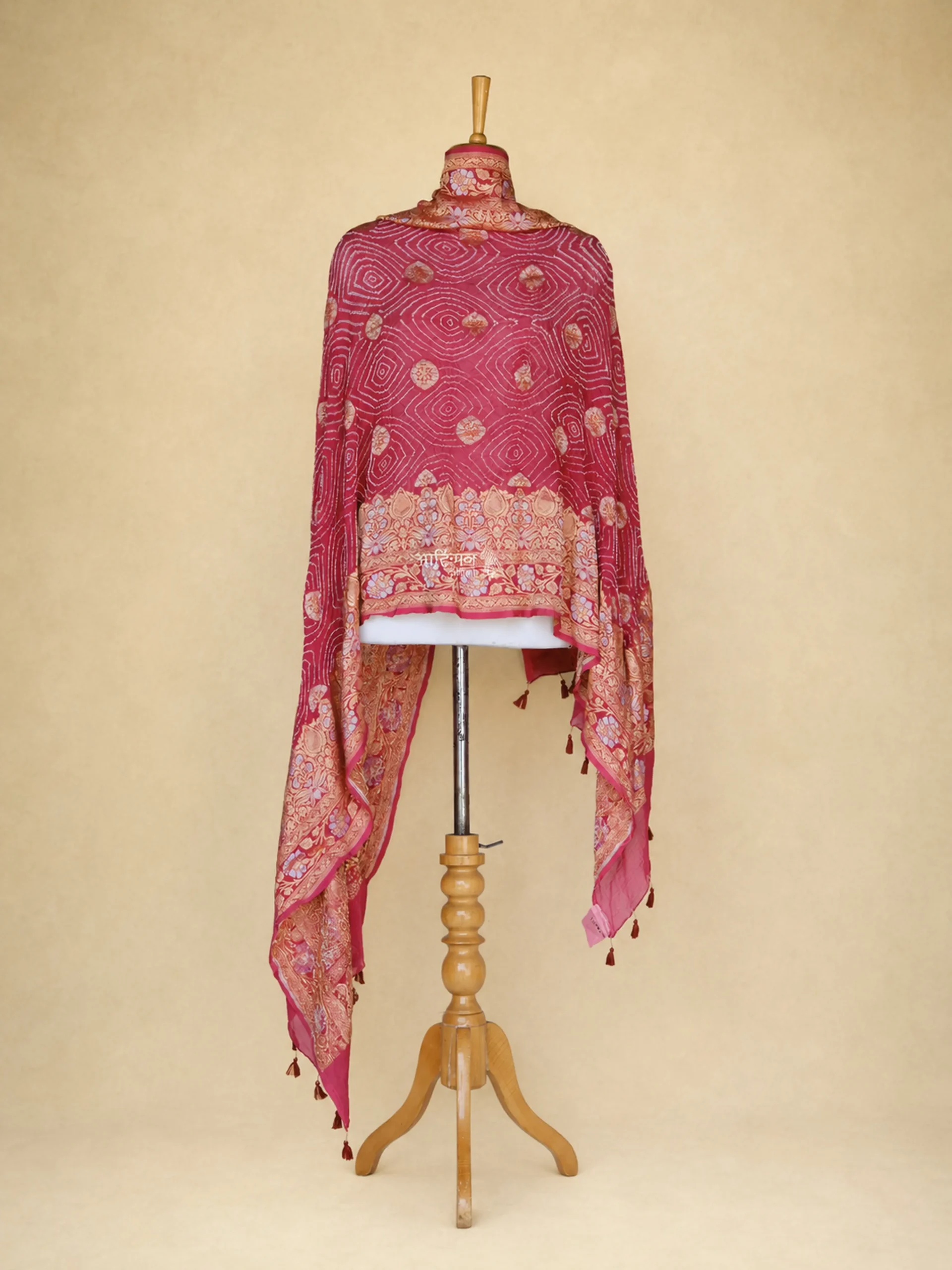 Kiran Edging - Festive Pure Chiffon Georgette Bandhani Dupatta