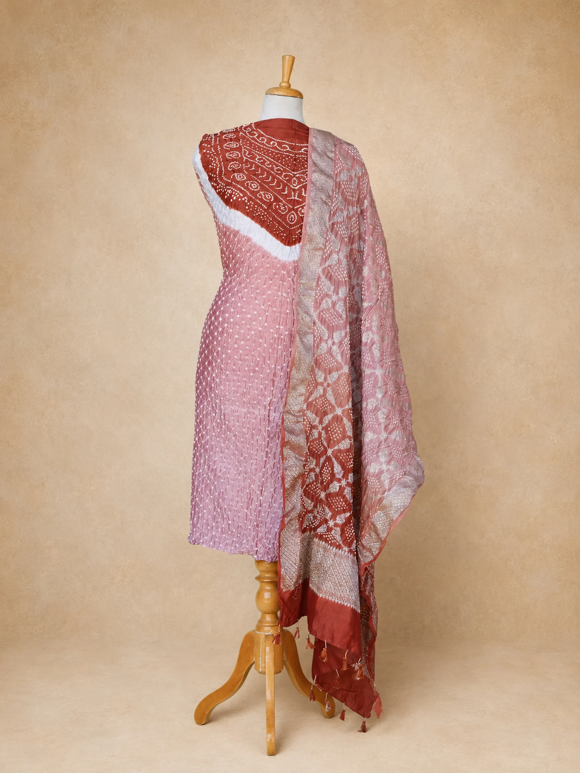 Minimalist Brown Chanderi Silk-Cotton Suit Material