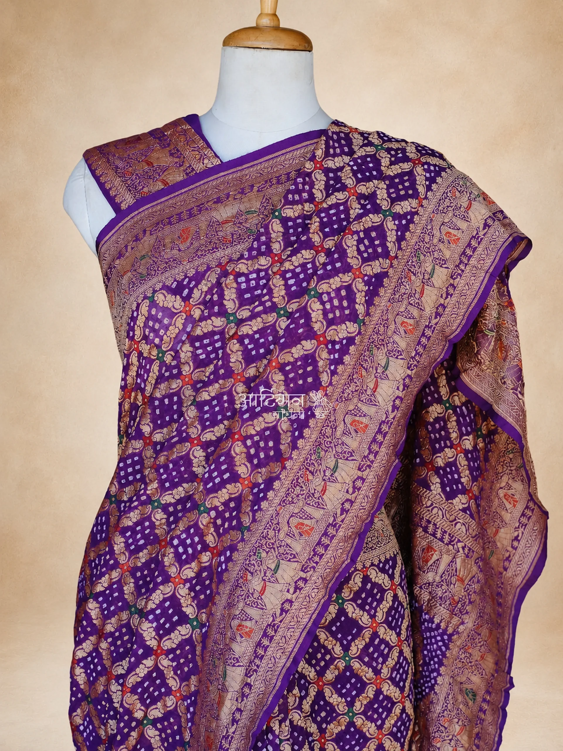 Elegant Bandhani Saree in Pure Georgette