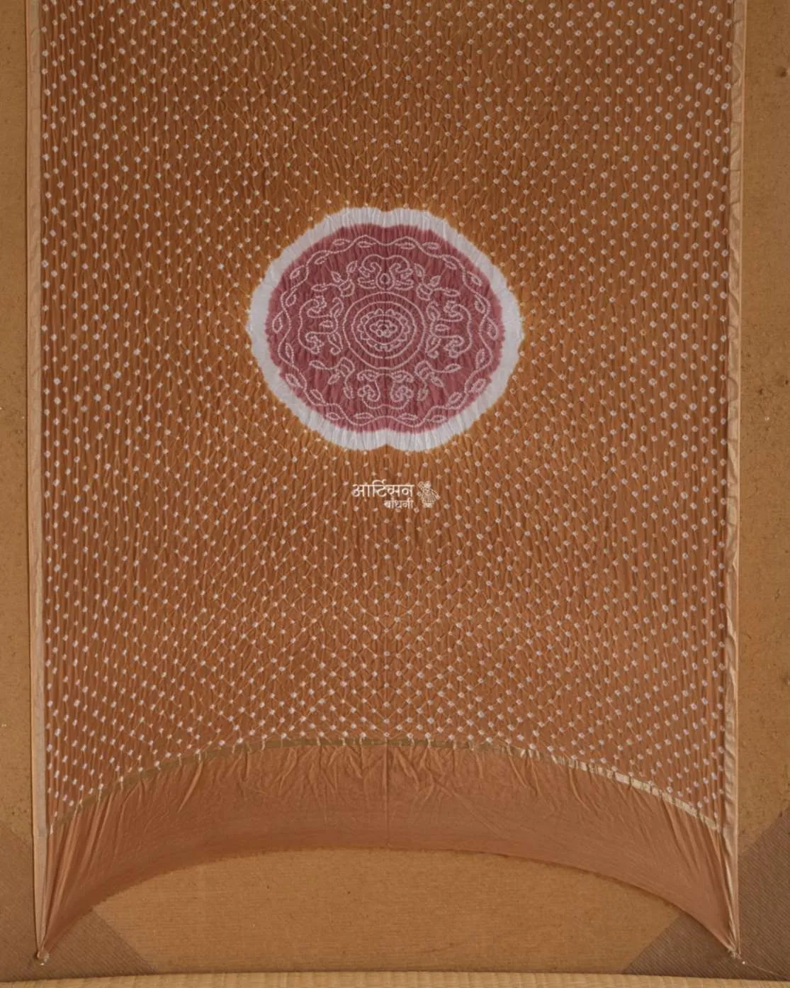 Rai Bandhani Saree in Chanderi Cotton Silk