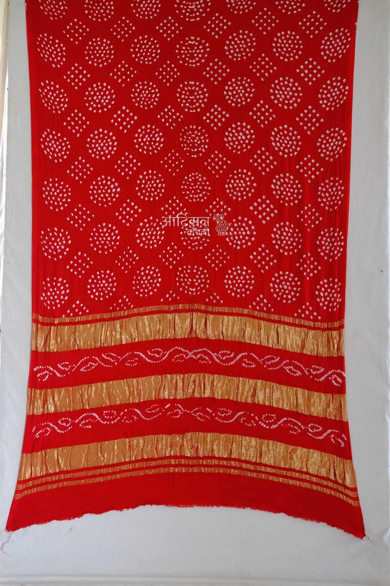 Modal Silk Saree with Traditional Bandhani Art