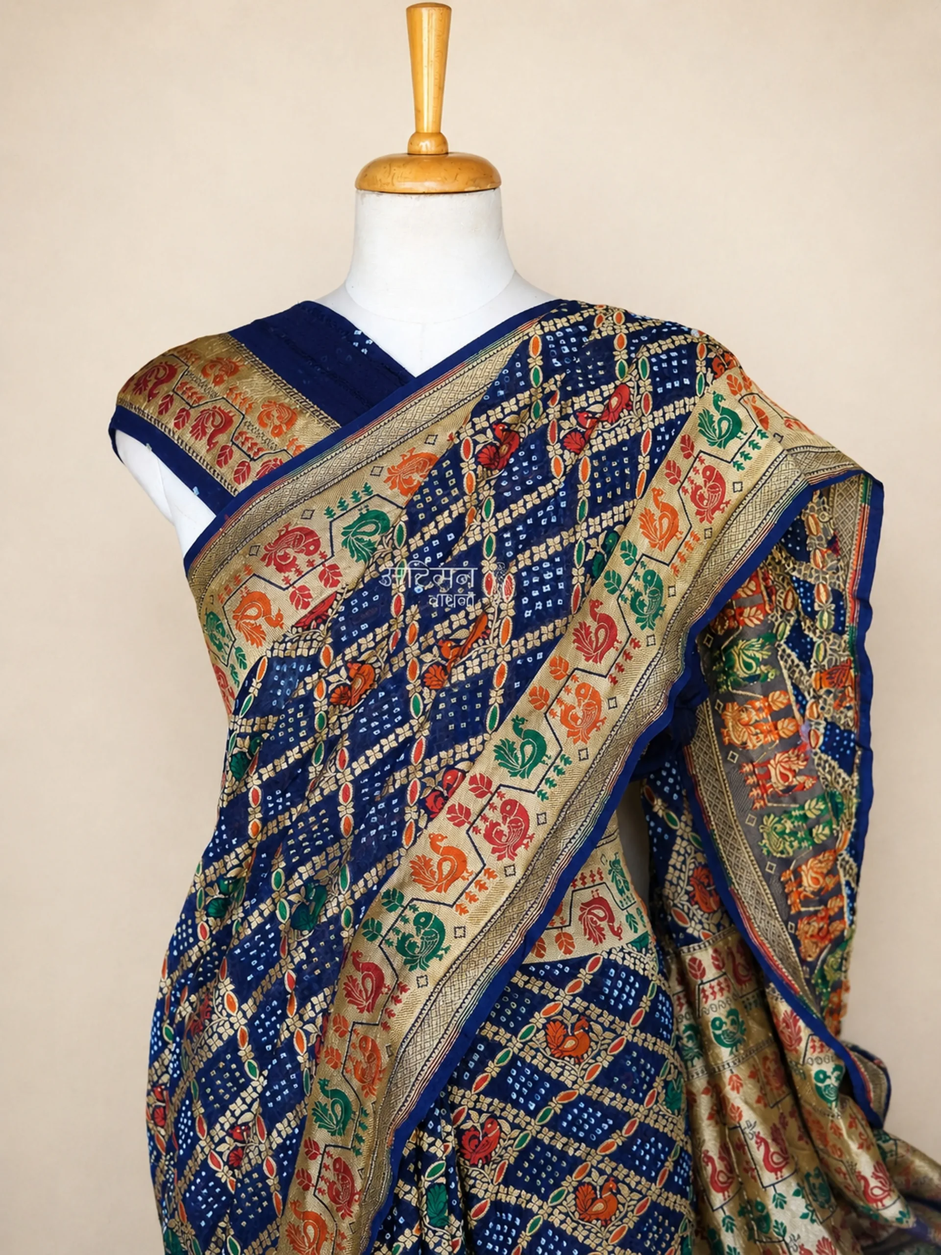 Timeless Bandhani Art on Pure Georgette