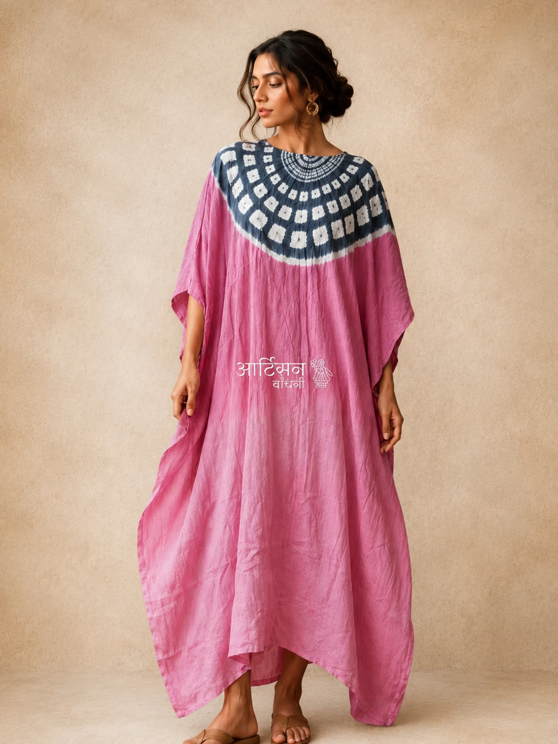 Shibori Modal Kaftan