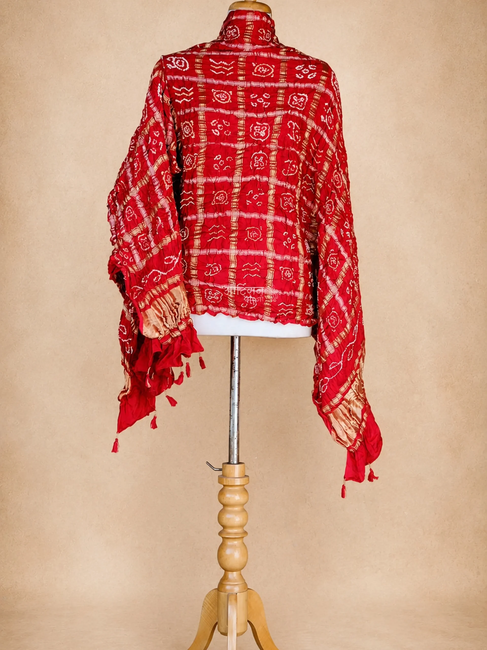 Handmade Kutch Bandhani Gaji Silk Dupatta