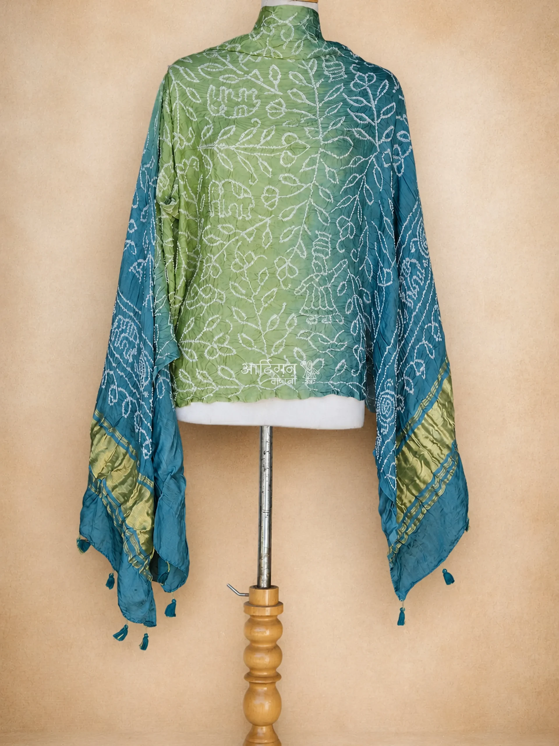 Heritage Handmade Bandhani Silk Dupatta