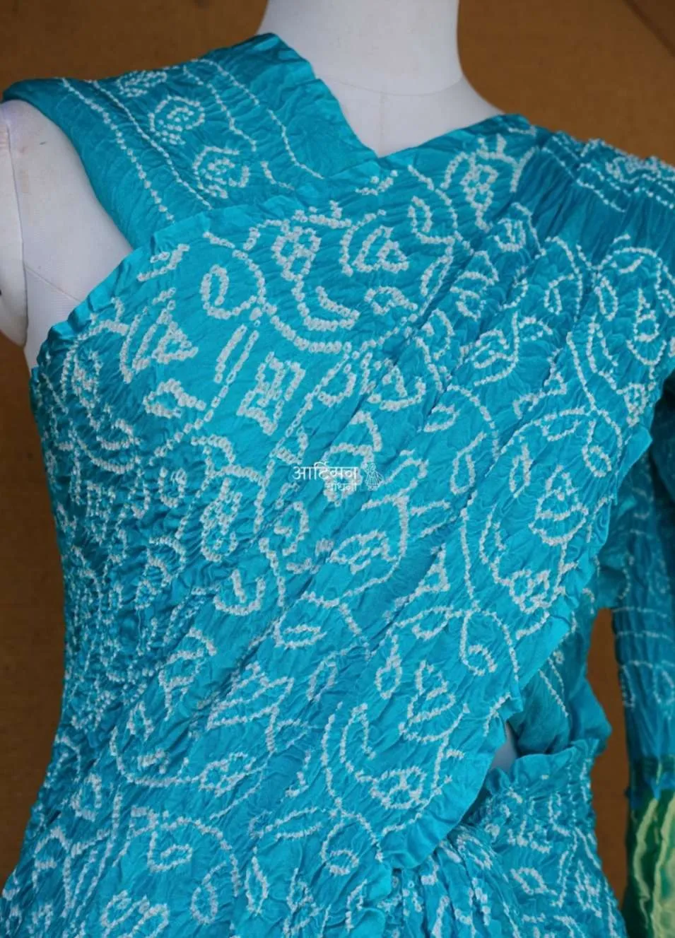 Traditional Kutch Bandhani Saree in Pure Gaji Silk