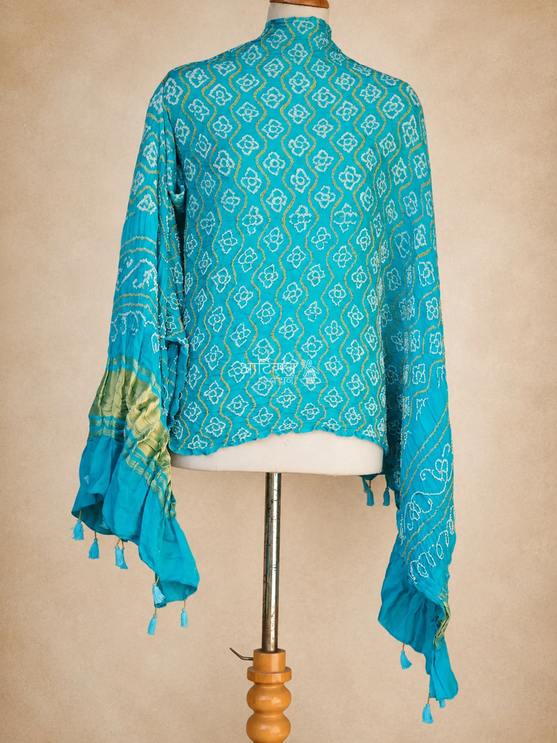 Refined Gaji Silk Bandhani Dupatta