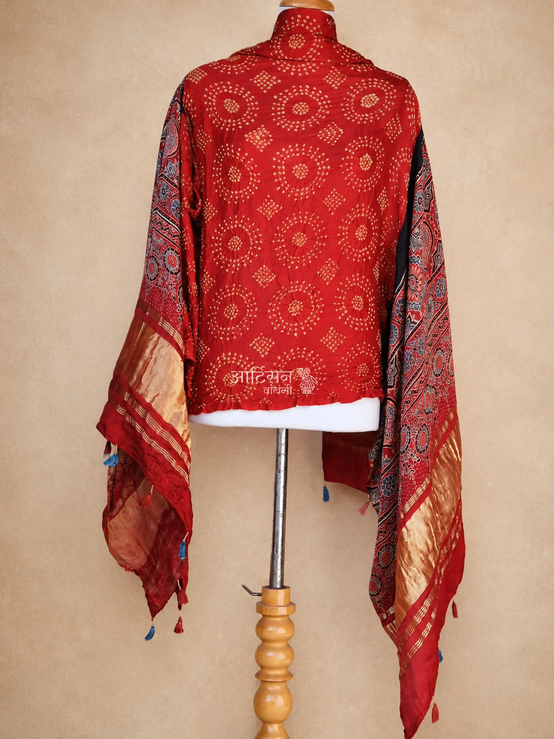 Timeless Gaji Silk Bandhani Dupatta