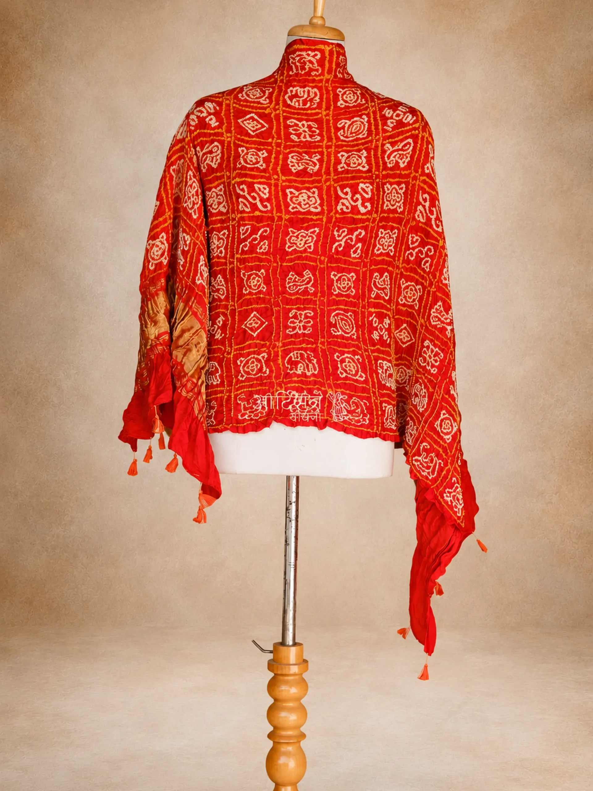 Heritage Gaji Silk Bandhani Dupatta