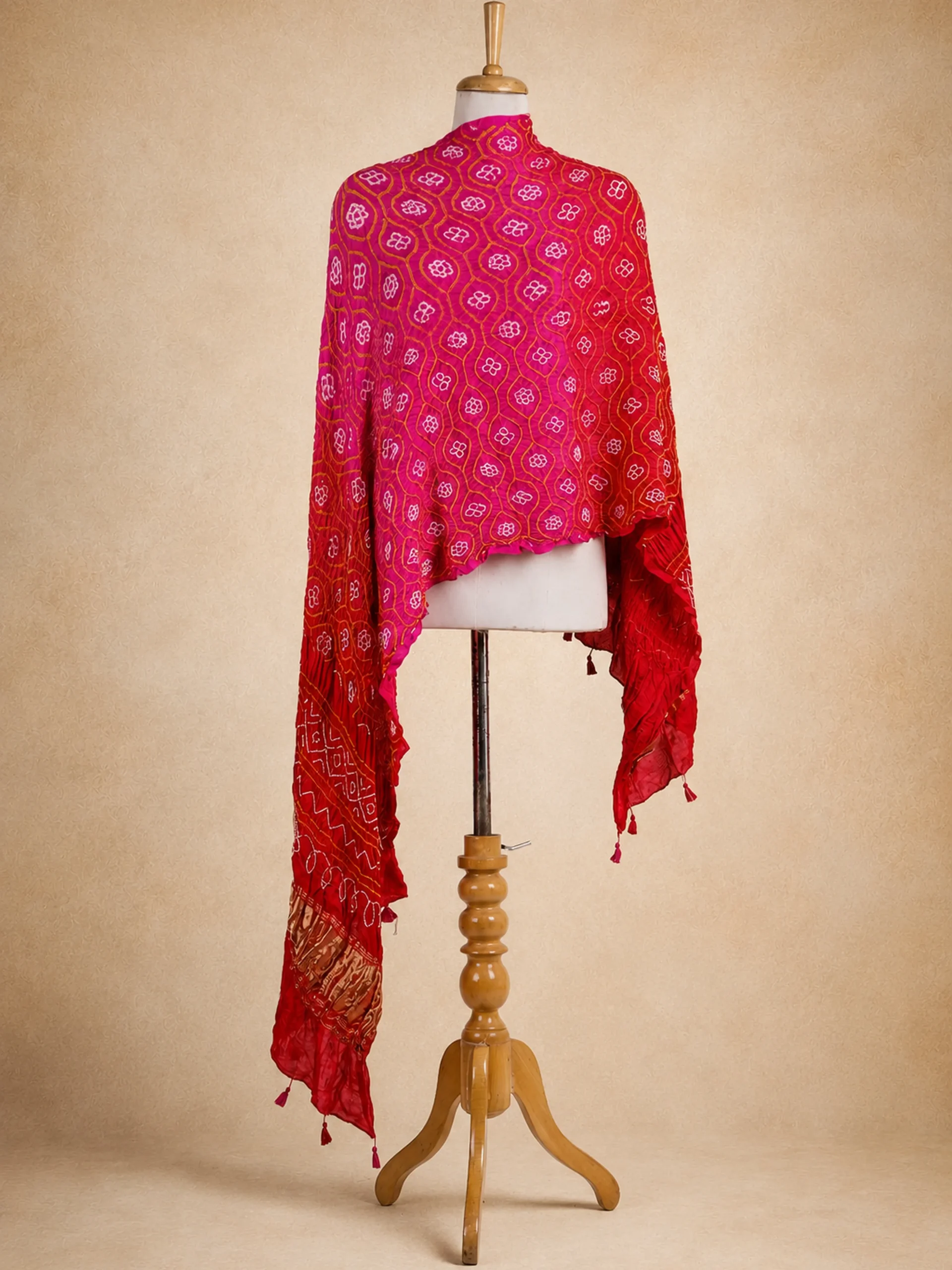 Premium Kutch Bandhani Gaji Silk Stole