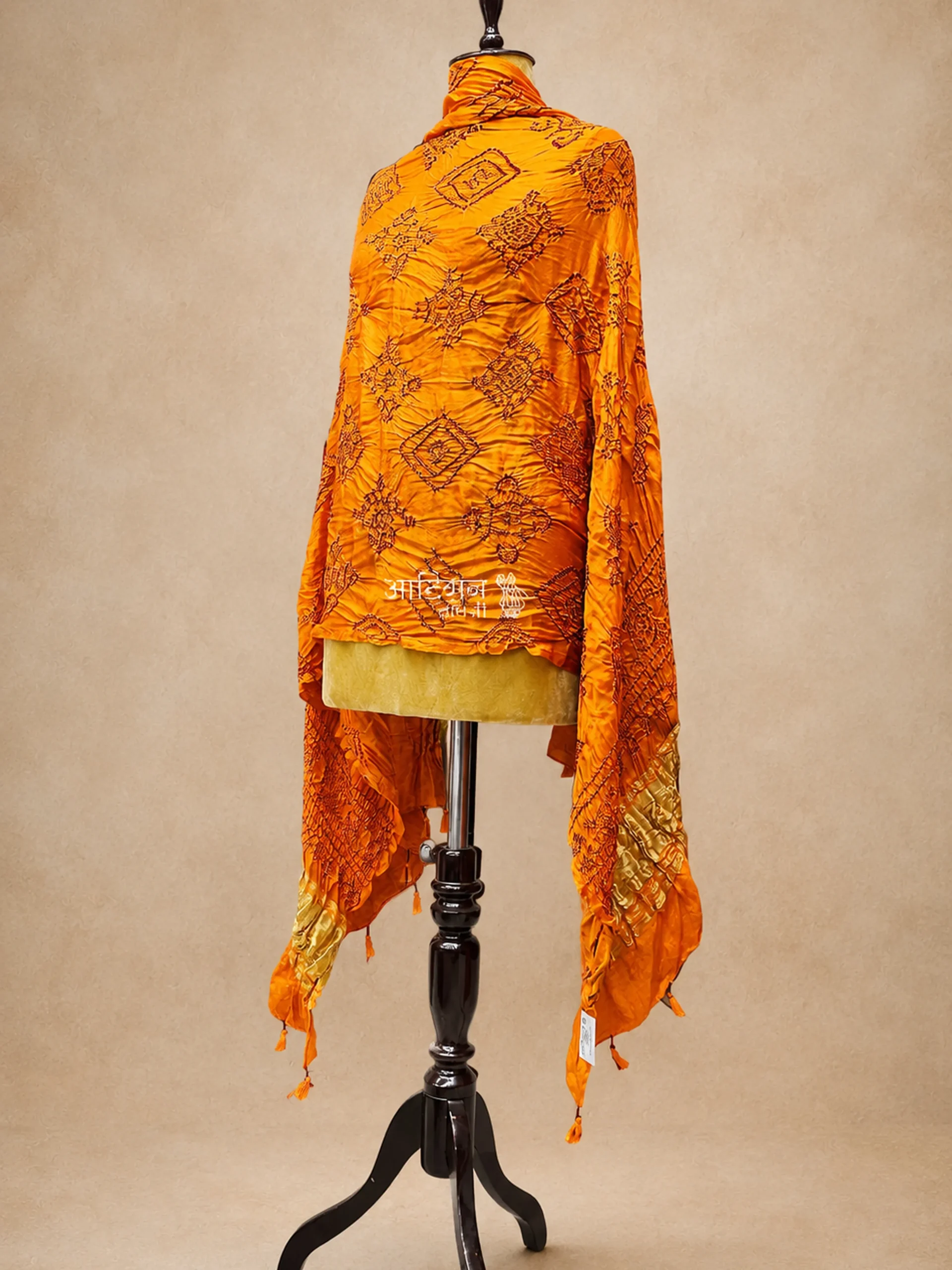 Timeless Gaji Silk Bandhani Dupatta