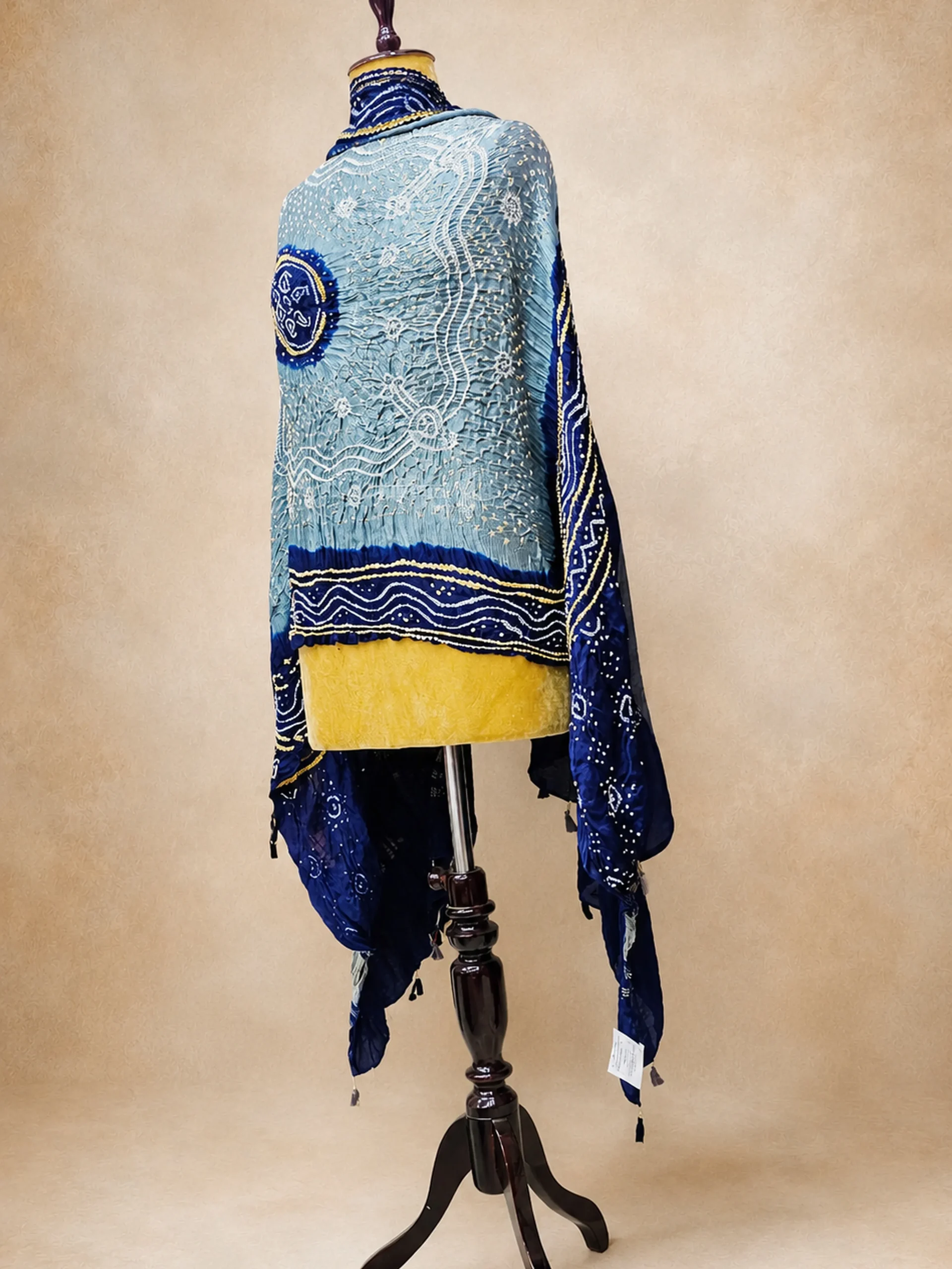 Handcrafted Kutch Bandhani Silk Dupatta