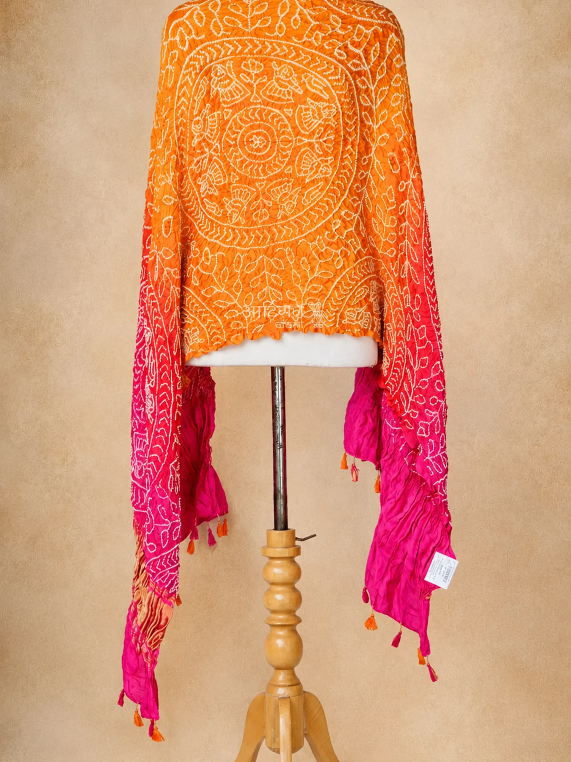 Authentic Bhuj Bandhani Gaji Silk Dupatta