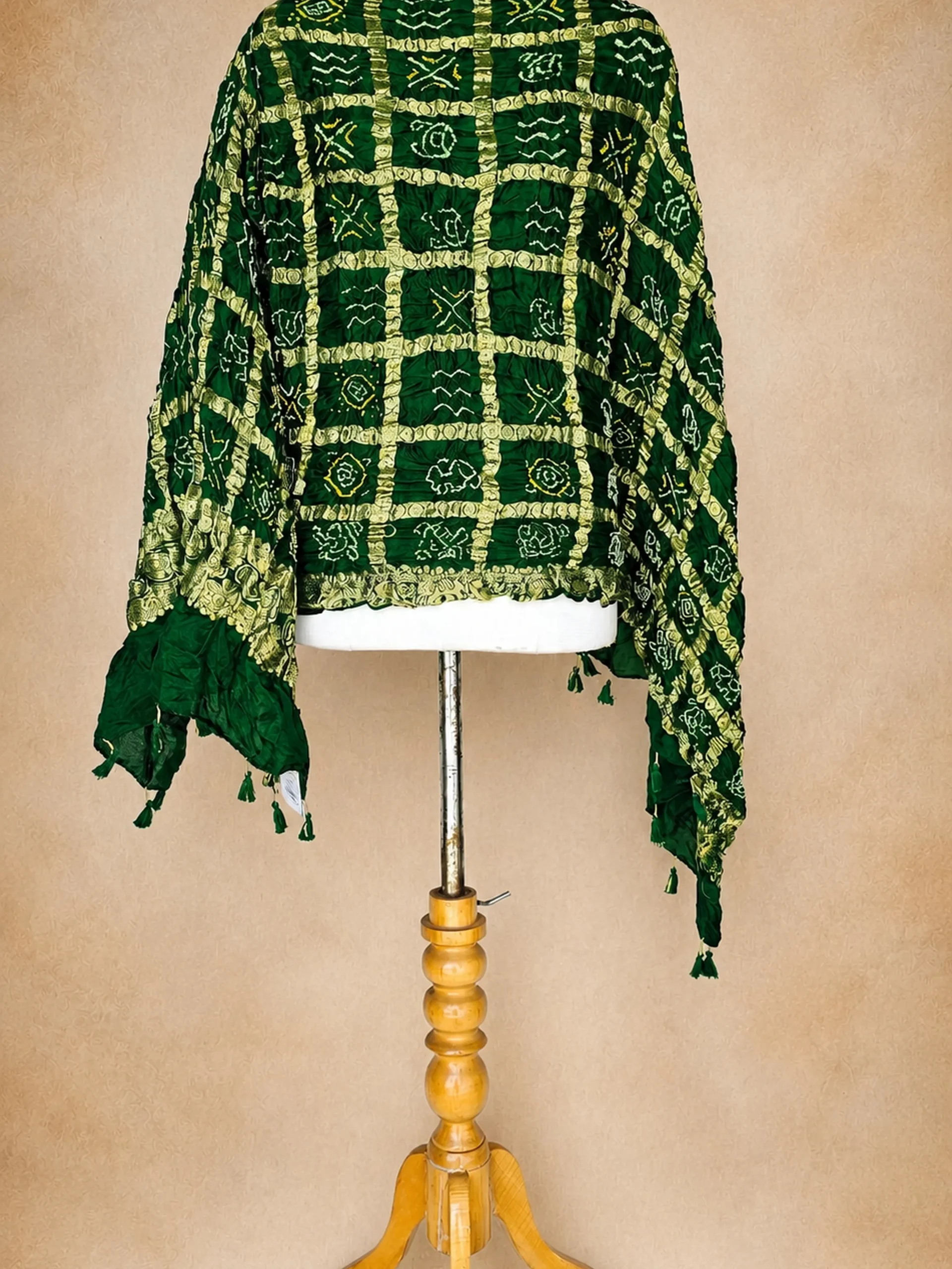 Heritage Gaji Silk Bandhani Dupatta