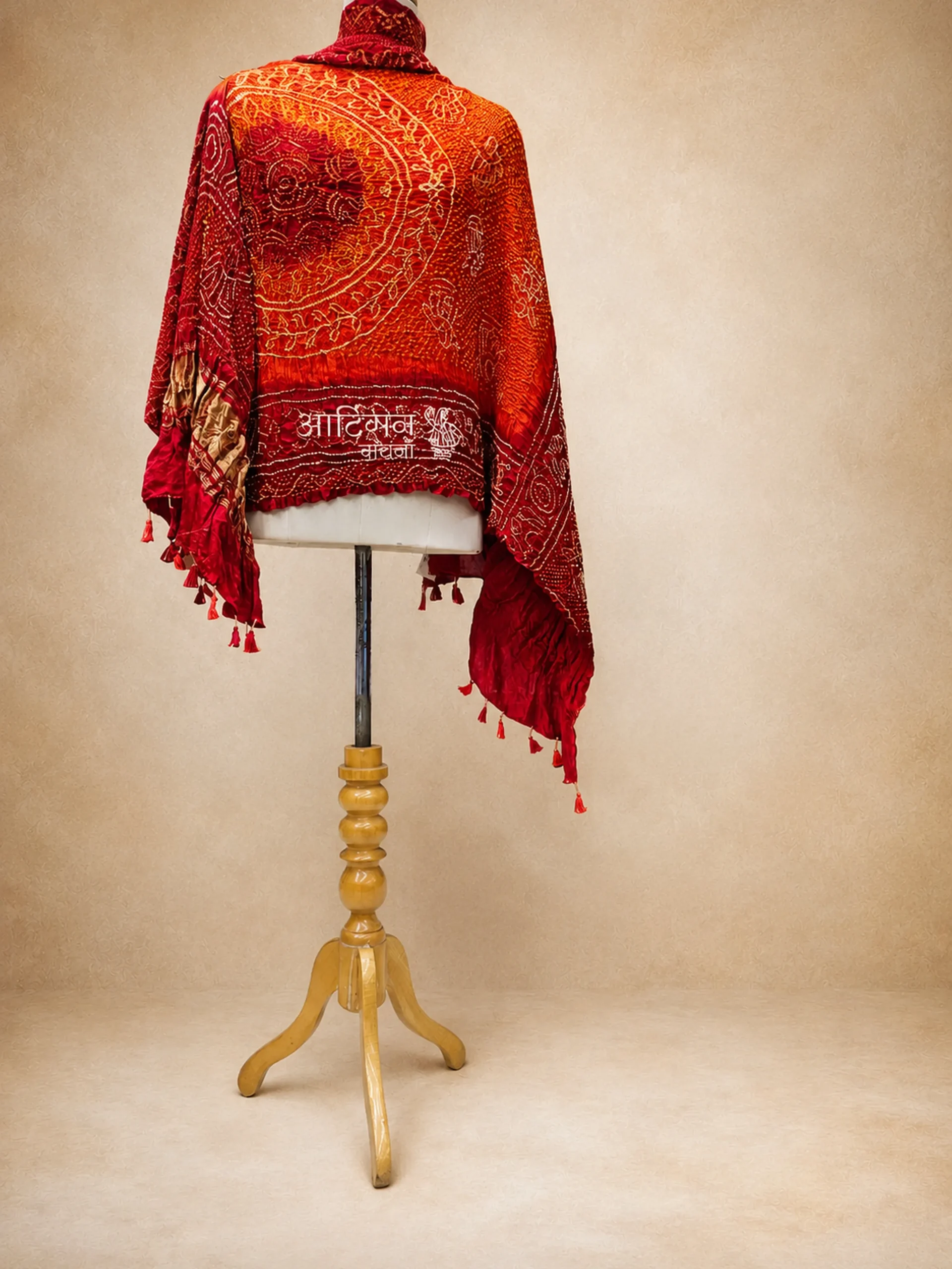 Timeless Gaji Silk Bandhani Dupatta