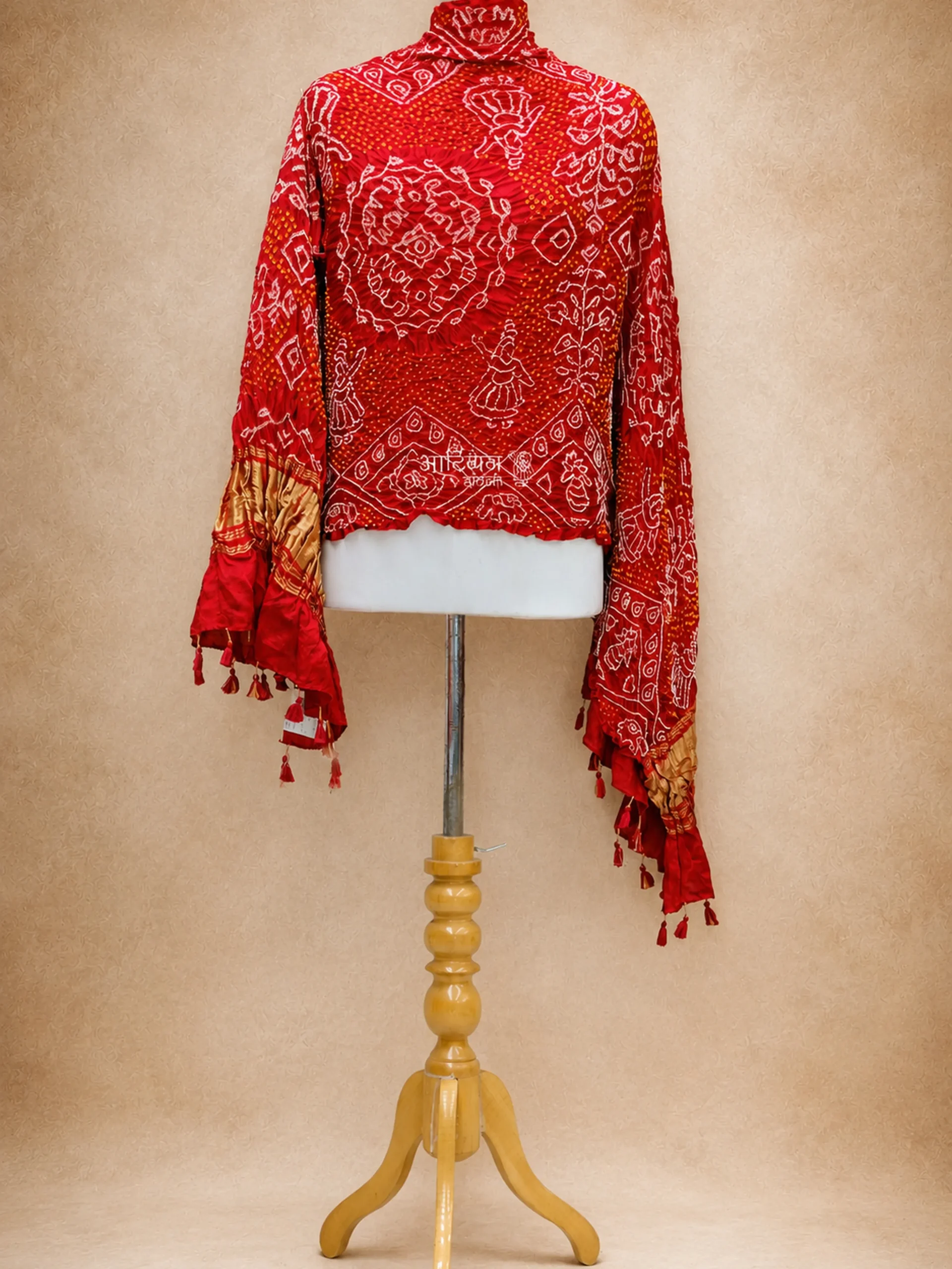 Heritage Gaji Silk Bandhani Dupatta
