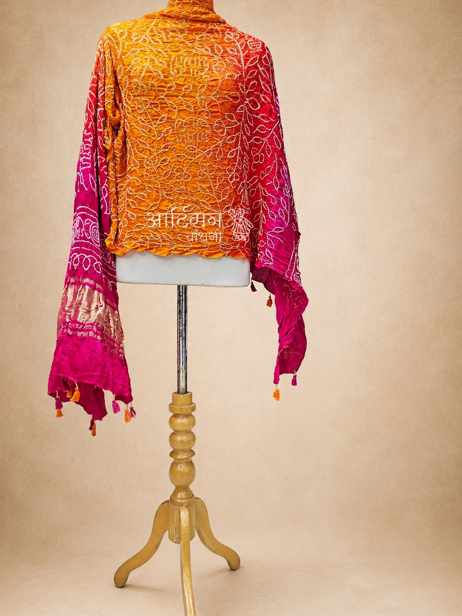 Refined Gaji Silk Bandhani Dupatta