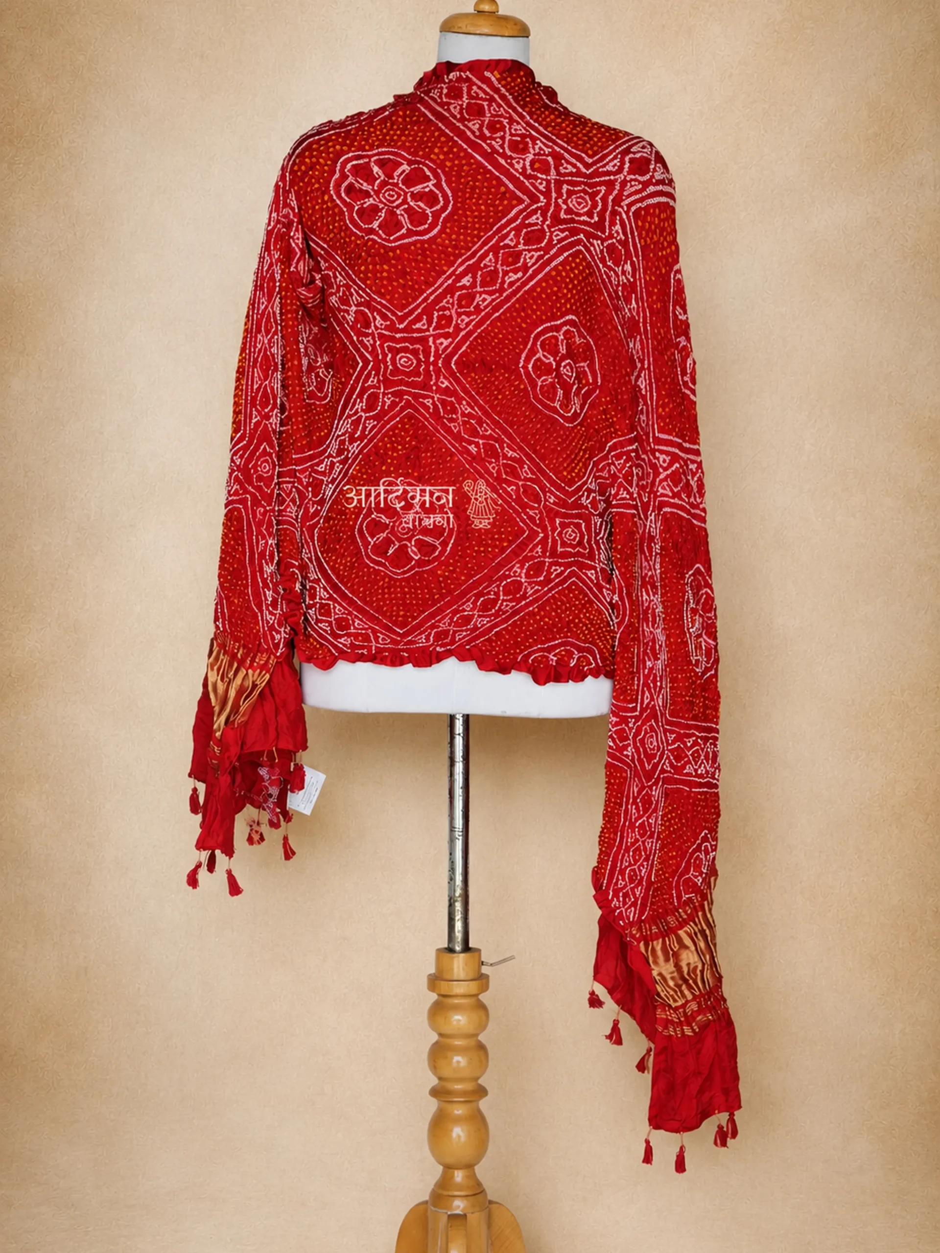 Pure Gaji Silk Bandhani Dupatta from Bhuj
