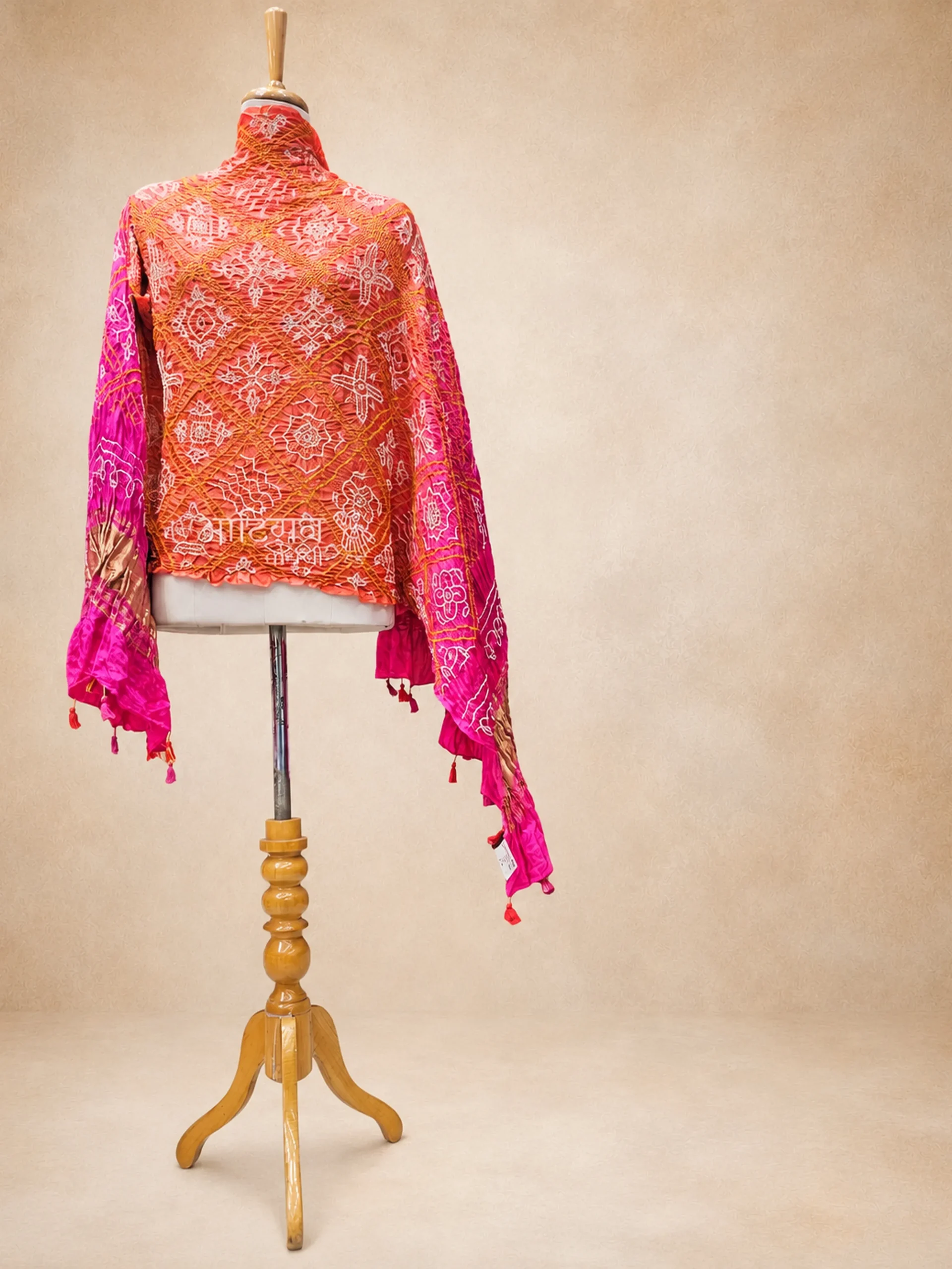 Heritage Gaji Silk Bandhani Dupatta