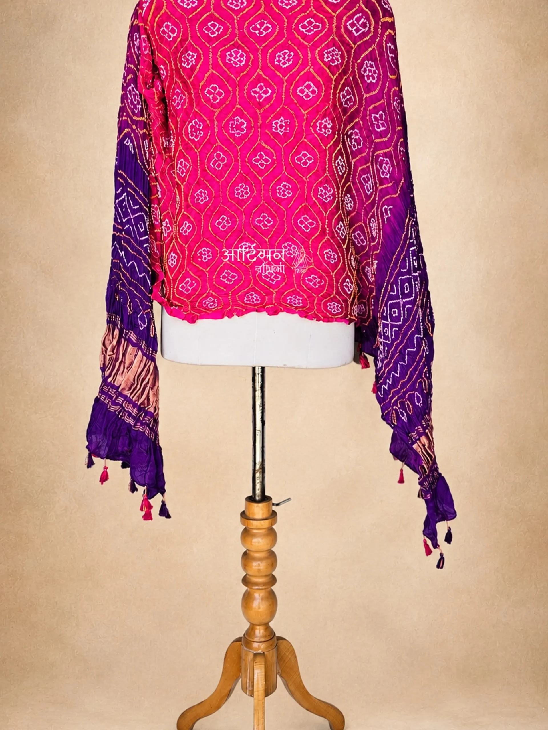 Timeless Gaji Silk Bandhani Dupatta