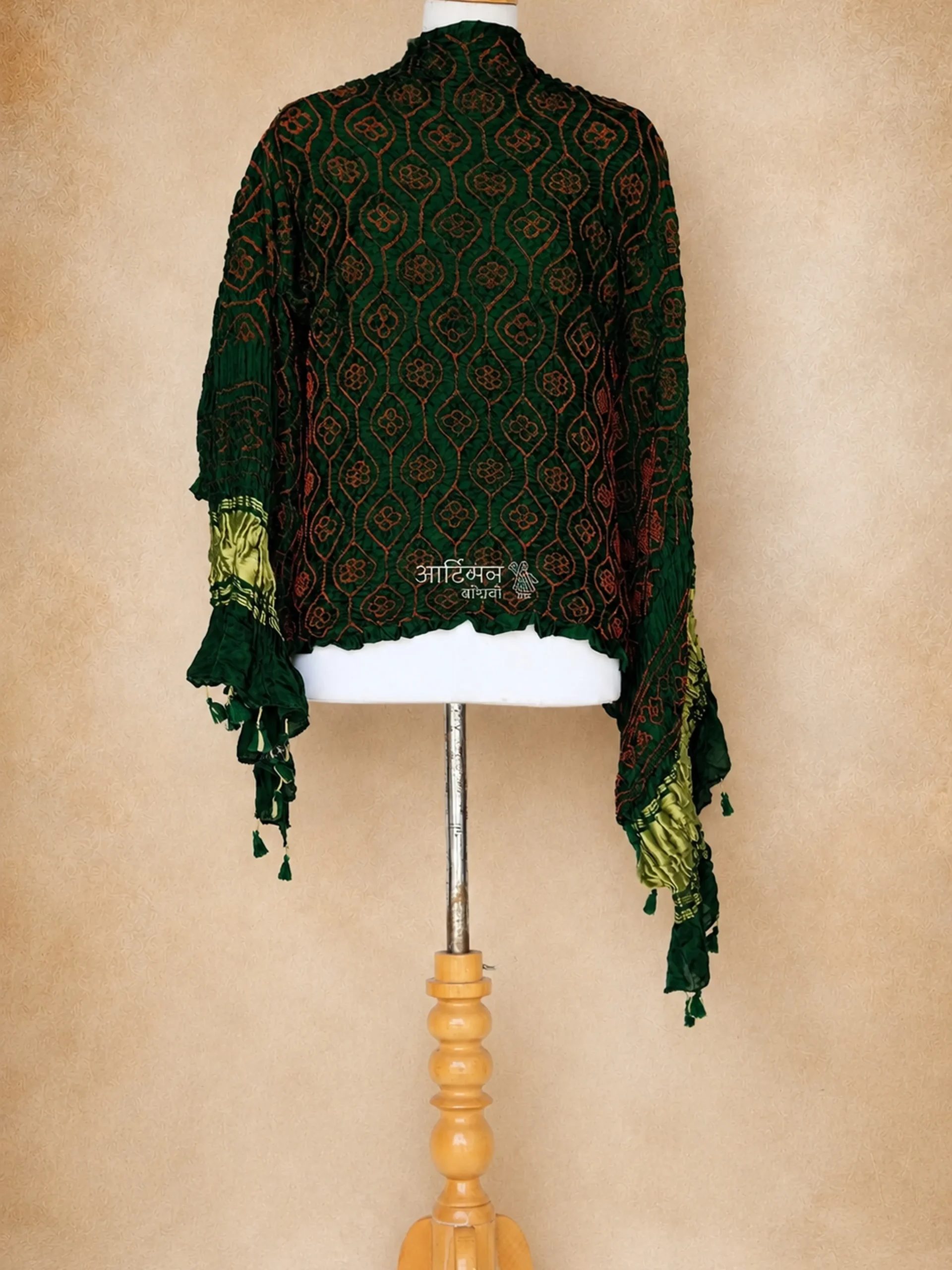 Elegant Gaji Silk Bandhani Dupatta